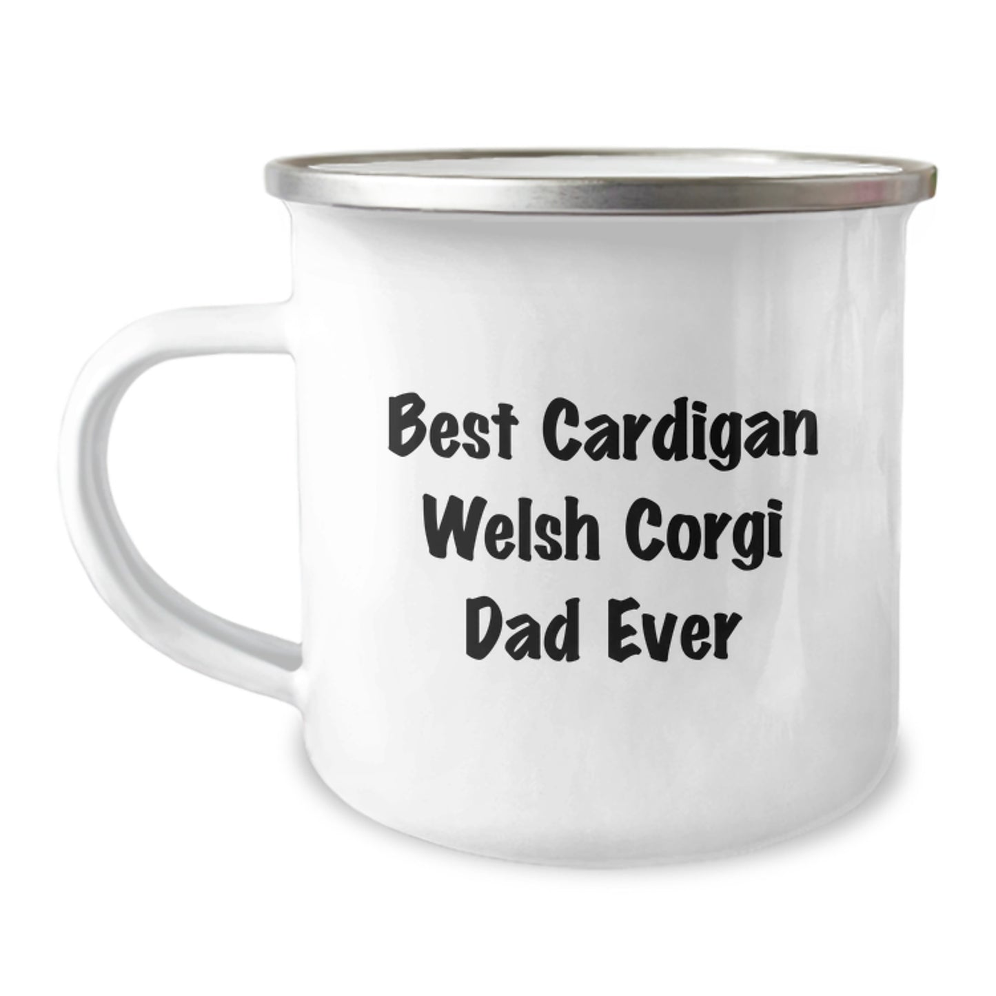 Funny Cardigan Welsh Corgi Dad Ever Gifts from Family for Happy Birthday, Unique Camping Mug for Outdoor Enthusiasts, Cardigan Welsh Corgi Dog Lovers - Image 1