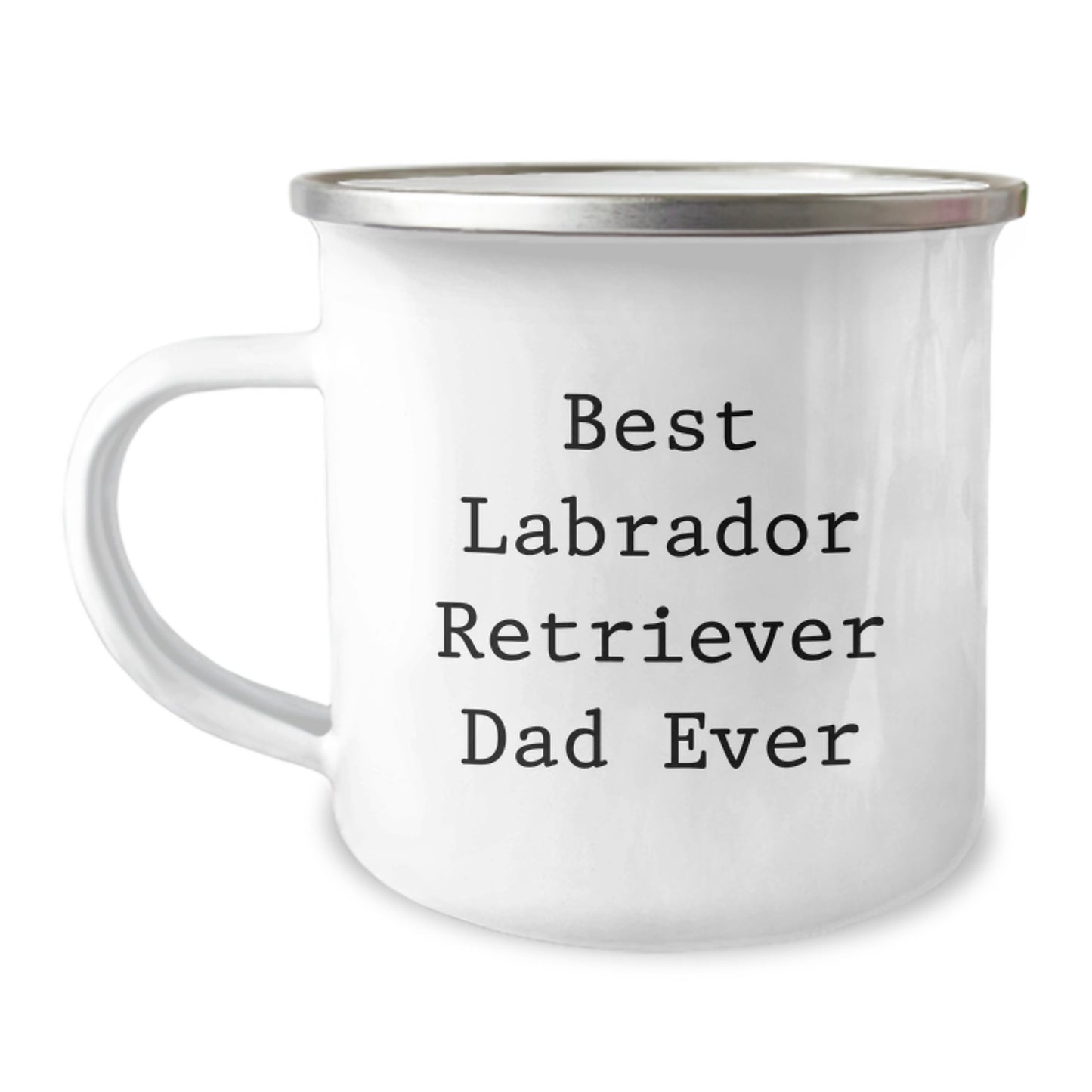 Labrador Retriever Dog Dad Funny Camping Mug Gifts for Him from Friends, Best Labrador Retriever Dad Ever Quote on Birthday - Image 1