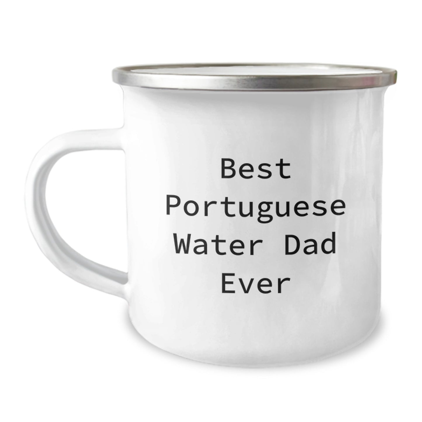Portuguese Water Dog Lover's Funny Camping Mug, Best Dad Ever Gifts for Portuguese Water Dog Men, Gifts from Family and Friends for Graduation - Image 1