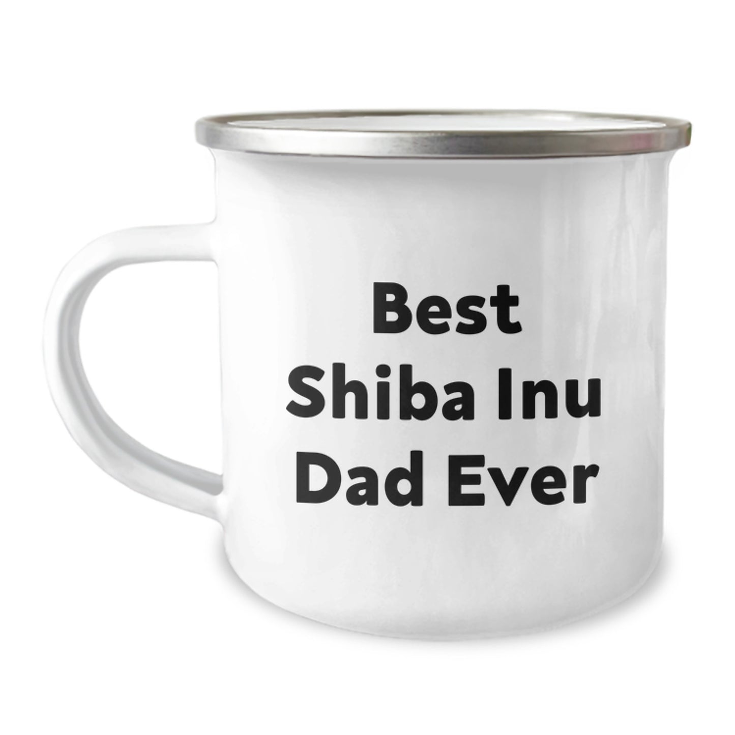 Shiba Inu Dog Lover's Gift, Funny Camping Mug for Dad, Men, or Friends, 'Best Shiba Inu Dad Ever' Quote, Graduation Unique Gifts from Family, Friends, or Coworkers - Image 1