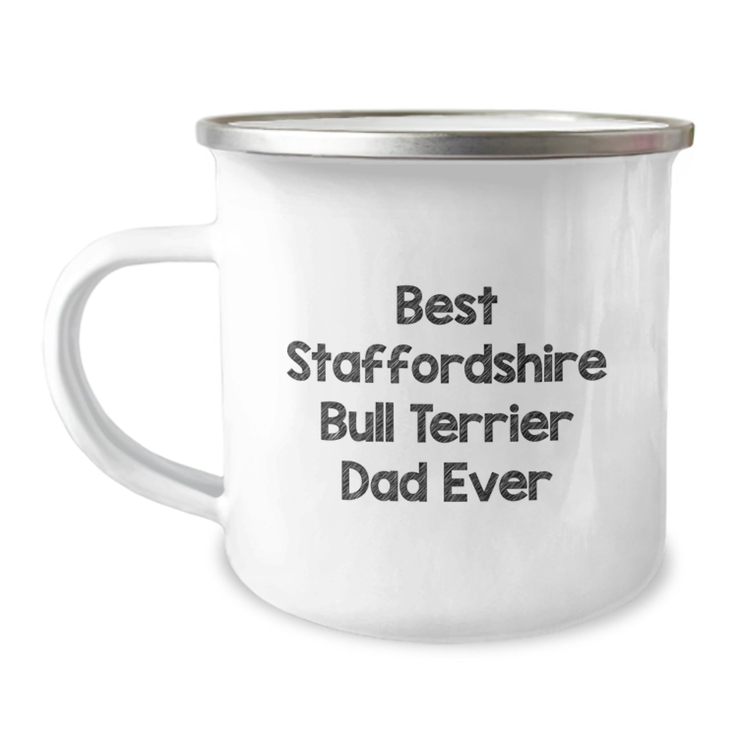 Staffordshire Bull Terrier Dad Ever Funny Camping Mug Gifts from Men to Best Staffordshire Bull Terrier Dad for Graduation - Image 1