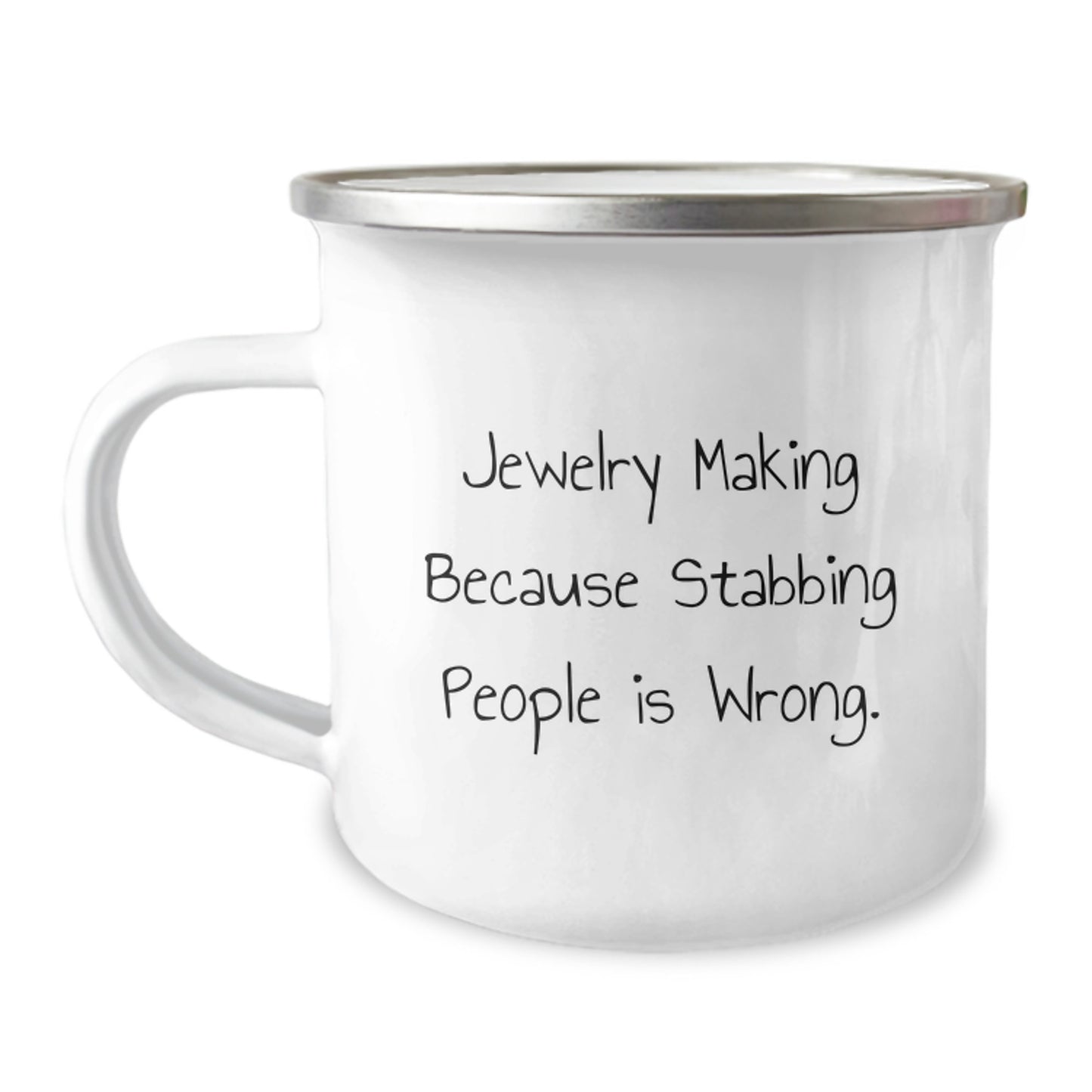 Jewelry Making Enthusiast Gifts from Friends - Funny Camping Mug for Jewelry Making Lovers - Unique Christmas Memorable Presents - Image 1