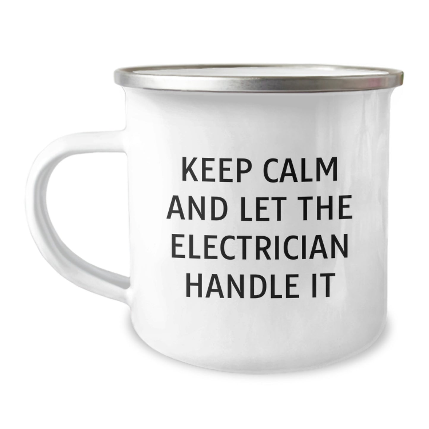 Christmas Unique Gifts for Electrician Friends - Funny Electrician Camping Mug - 'Keep Calm And Let The Electrician Handle It' Mugs for Men, Women, Coworkers, Family - Image 1