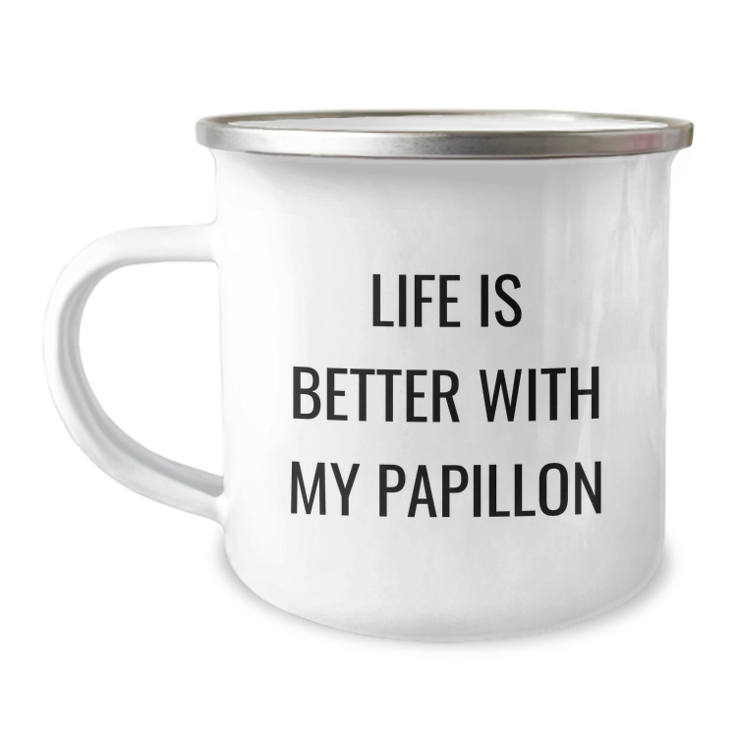 Funny Papillon Dog Lover Gifts from Family to Friends - Camping Mug - Life Is Better With My Papillon - Image 1