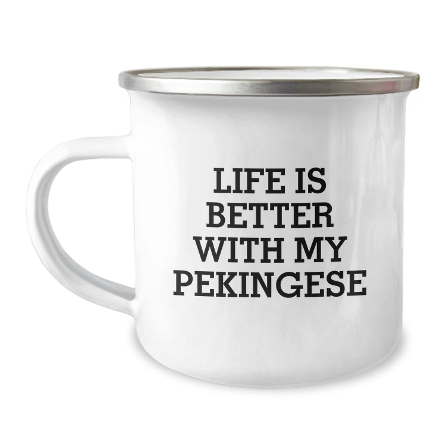 Funny Pekingese Dog Camping Mugs Gifts from Friends for Birthday Quotes Life Is Better With My Pekingese - Image 1