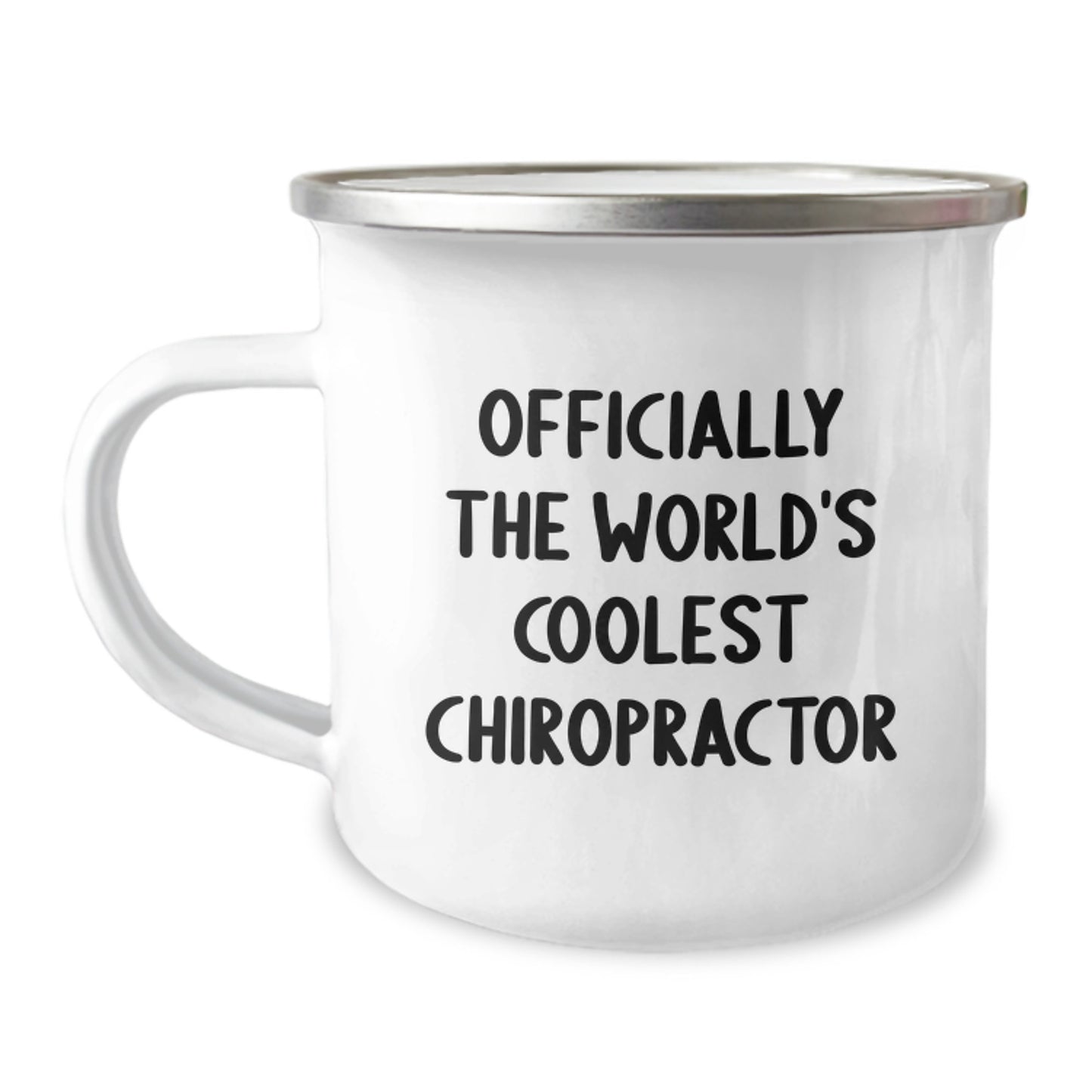 Funny Gifts from Chiropractor Lovers for 'Officially The World's Coolest Chiropractor' Camping Mug, Christmas Unique Gifts for Him or Her, Chiropractor Enthusiasts - Image 1