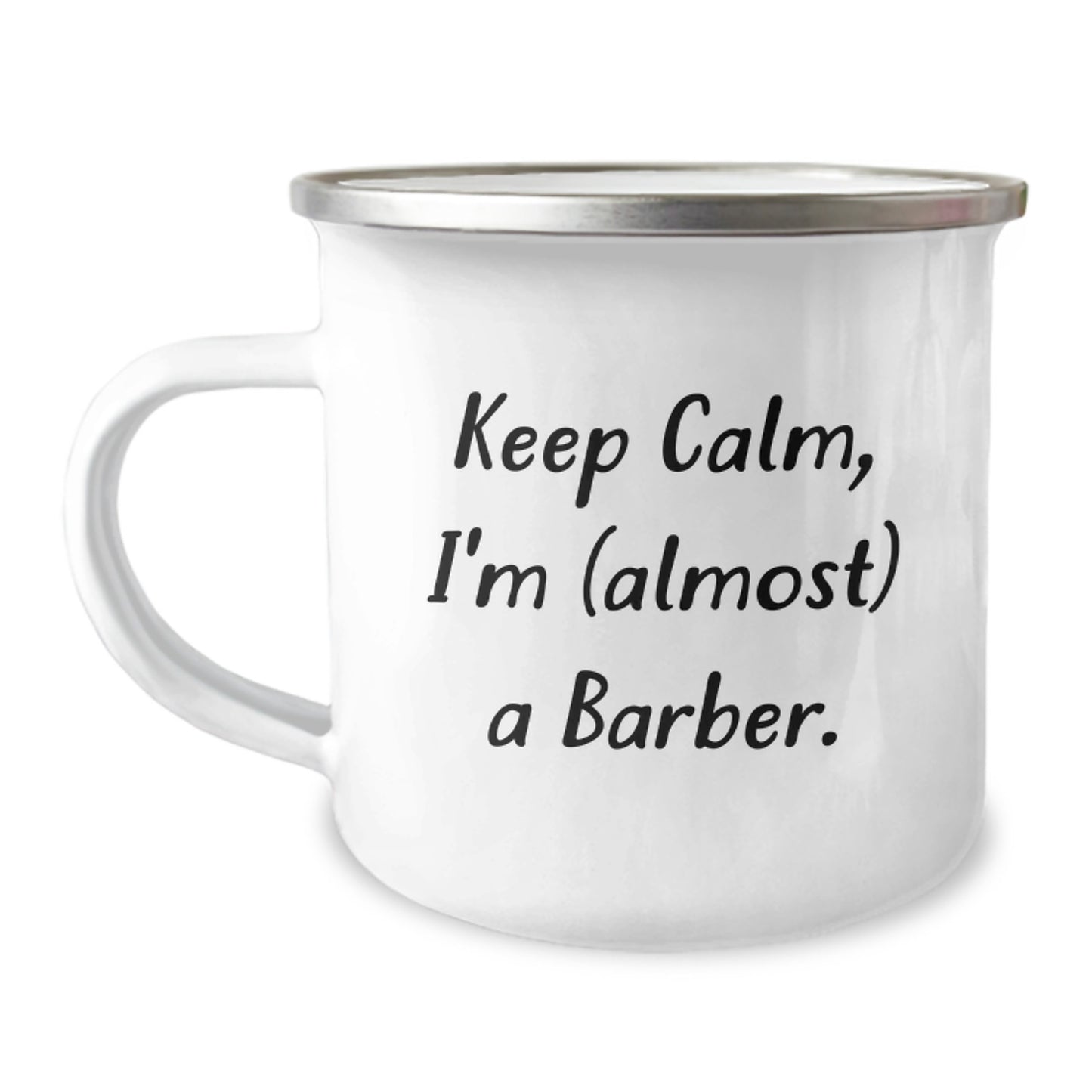 Funny Barber Gifts for Men, 'Keep Calm I'm (almost) A Barber' Christmas Unique Gifts from Friends to Family - Image 1