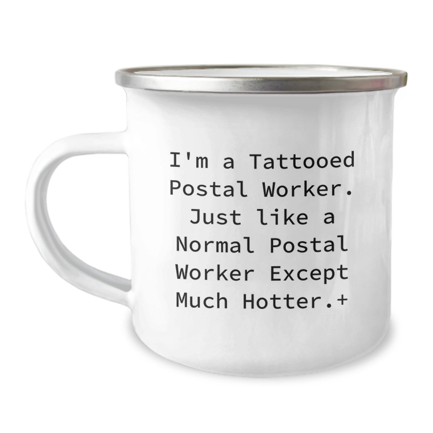 Christmas Unique Gifts for Postal Worker Friends and Family - Funny Camping Mug for Men and Women, Tattooed Postal Worker Quote - Image 1
