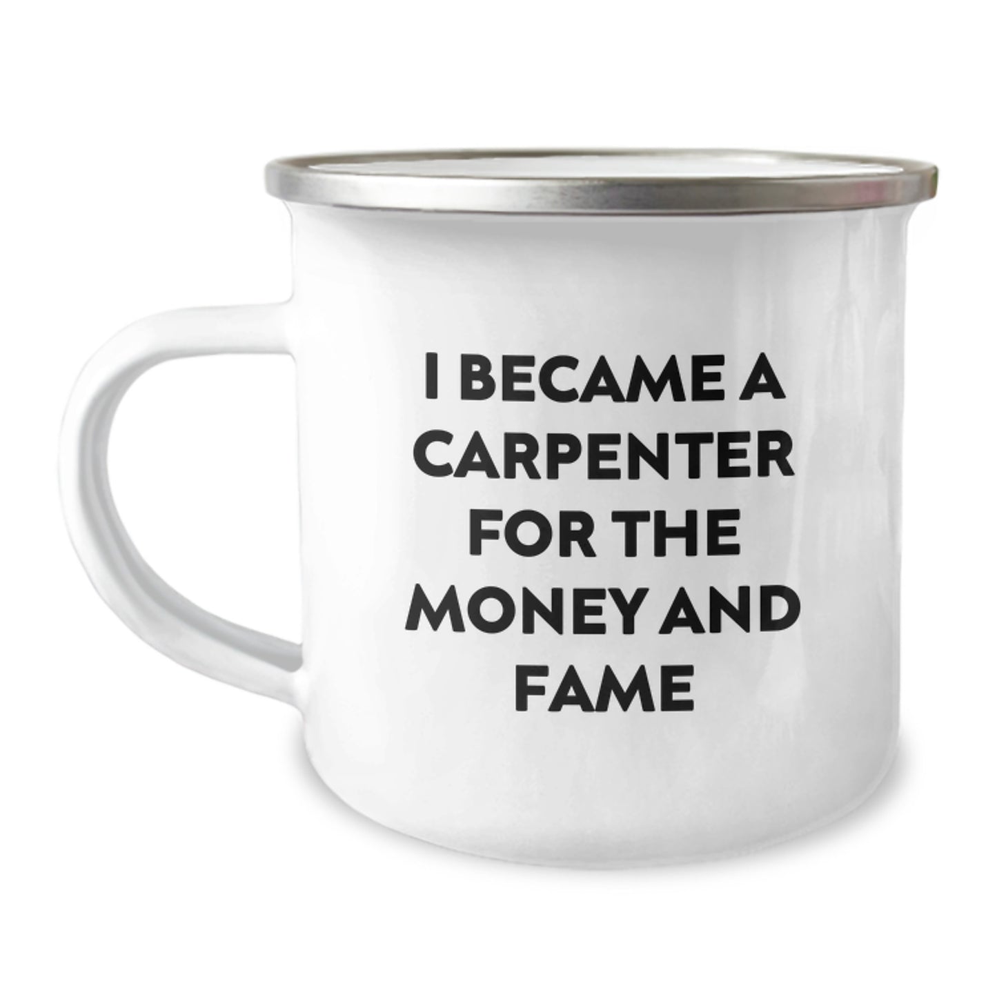 Funny Gifts from Friends for Carpenter Men - 'I Became A Carpenter' Camping Mug, Christmas Unique Gifts - Image 1