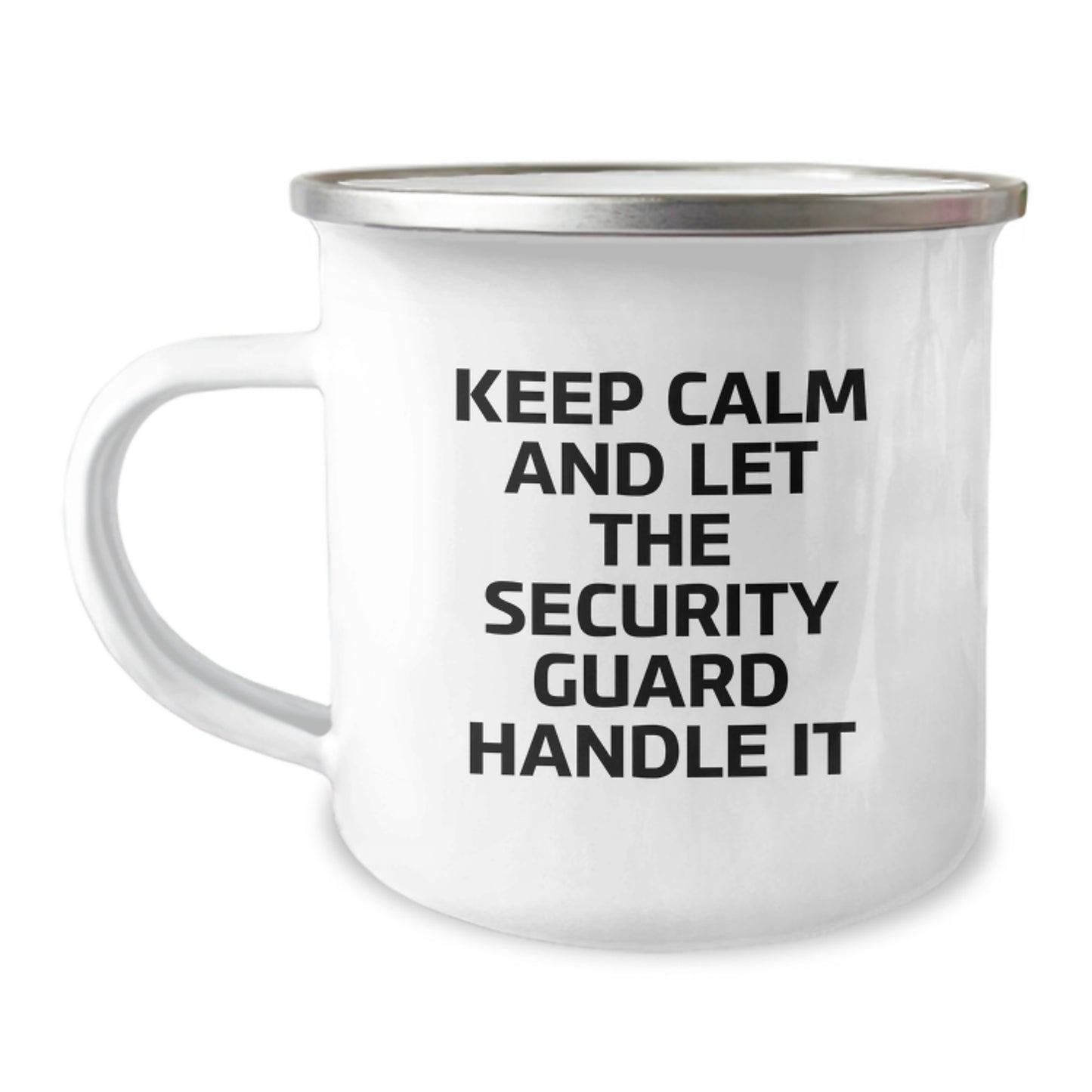 Funny Security Guard Christmas Unique Gifts from Men for Security Guard Camping Mug - 'Keep Calm And Let The Security Guard Handle It' - Image 1