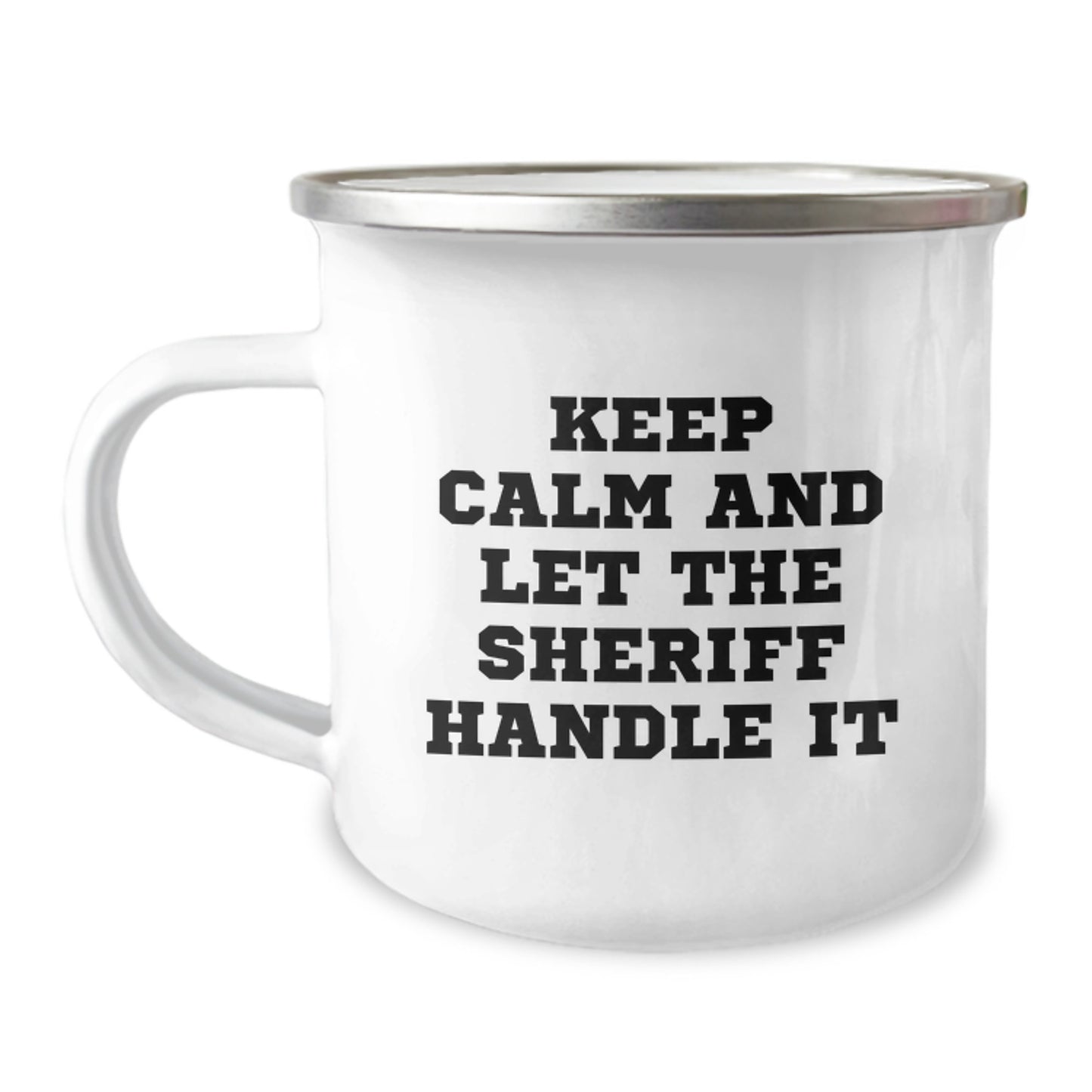 Fun Sheriff Camping Mug Gifts from Friends for Sheriff Men at Christmas Unique Gifts - Image 1