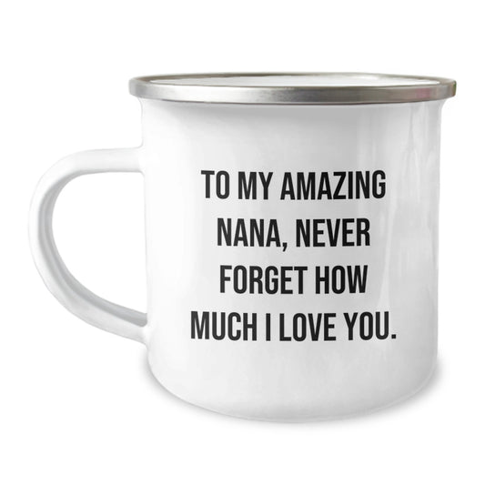 Gifts from Family, Nana Love and Adventure Camping Mug for Christmas Unique Presents - Image 1