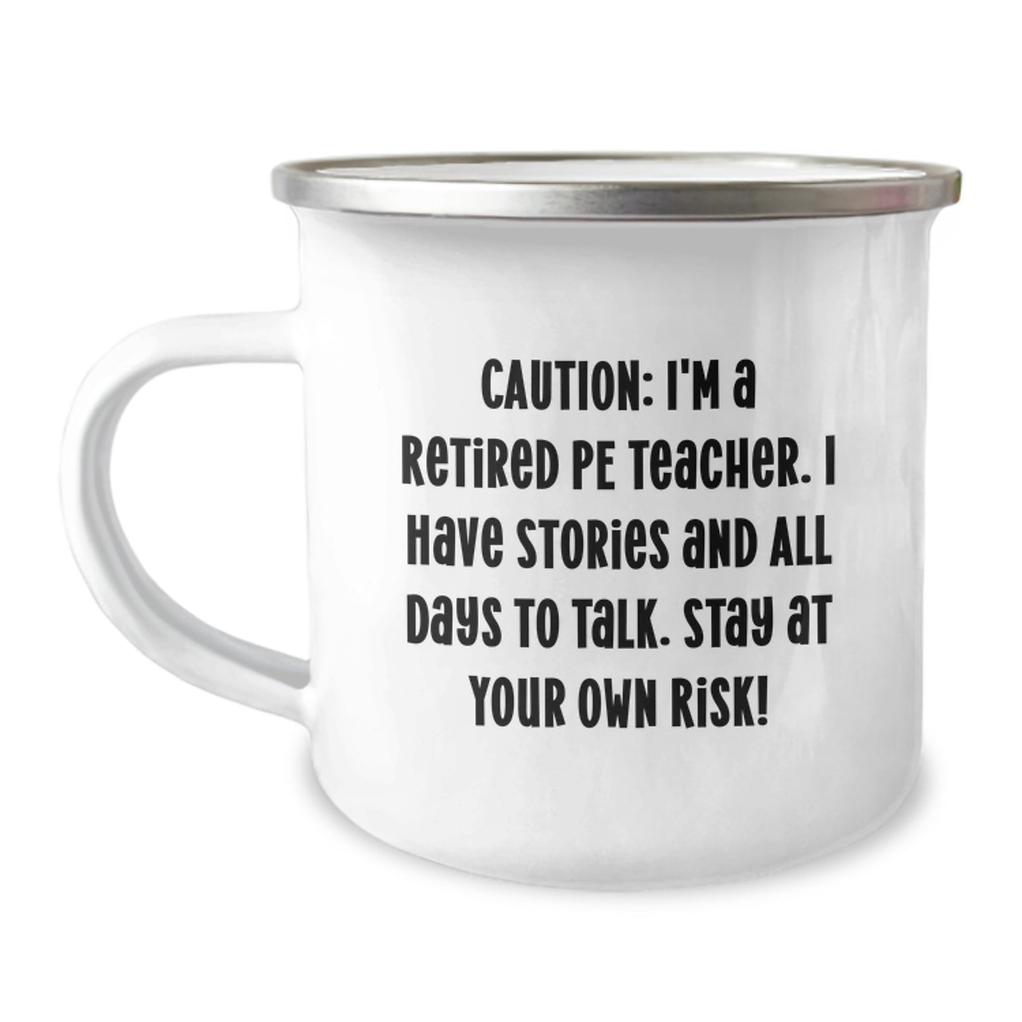 Funny PE Teacher Gifts, Camping Mug for Retired PE Teacher, Graduation Unique Gifts from Friends, Gifts for PE Teacher - Image 1
