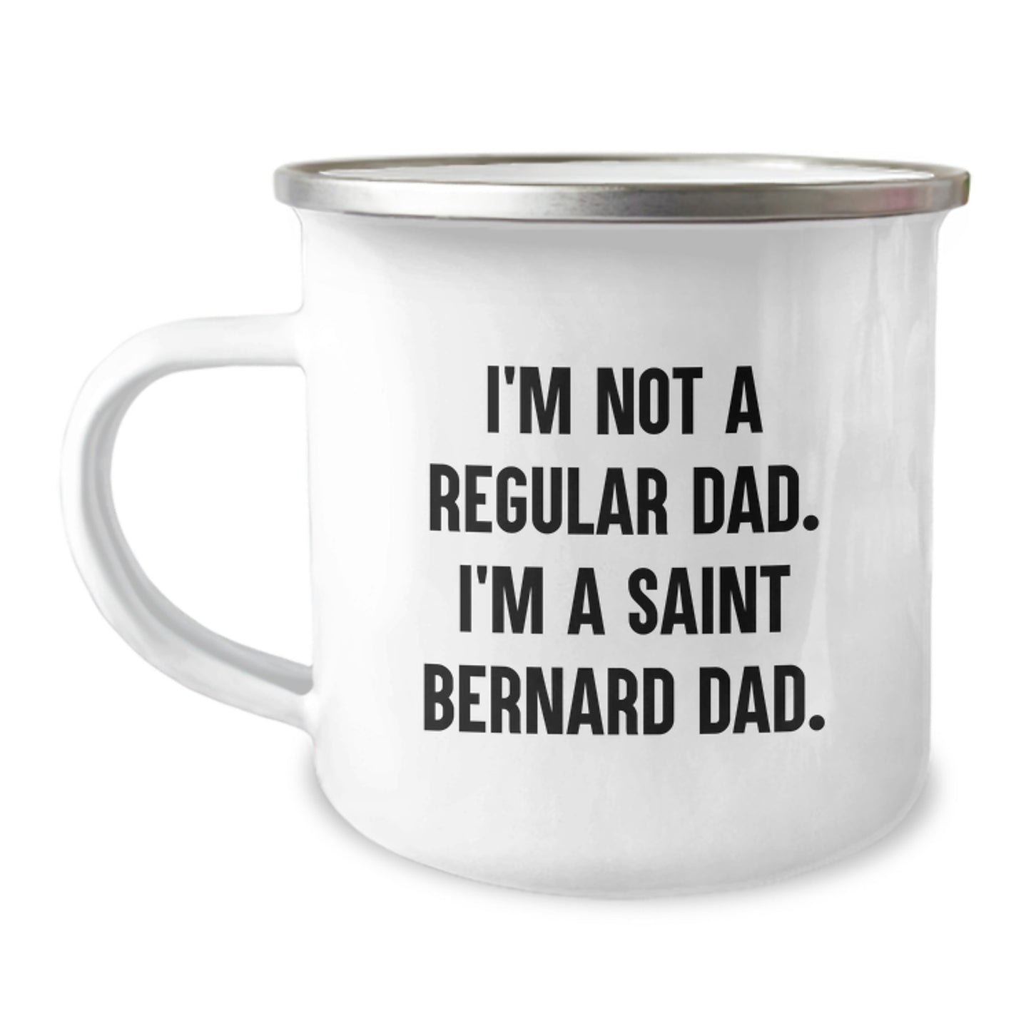 Funny Saint Bernard Dog Camping Mug for Dad - Gifts from Men to Saint Bernard Dog Lovers - Christmas Unique Gifts - Image 1