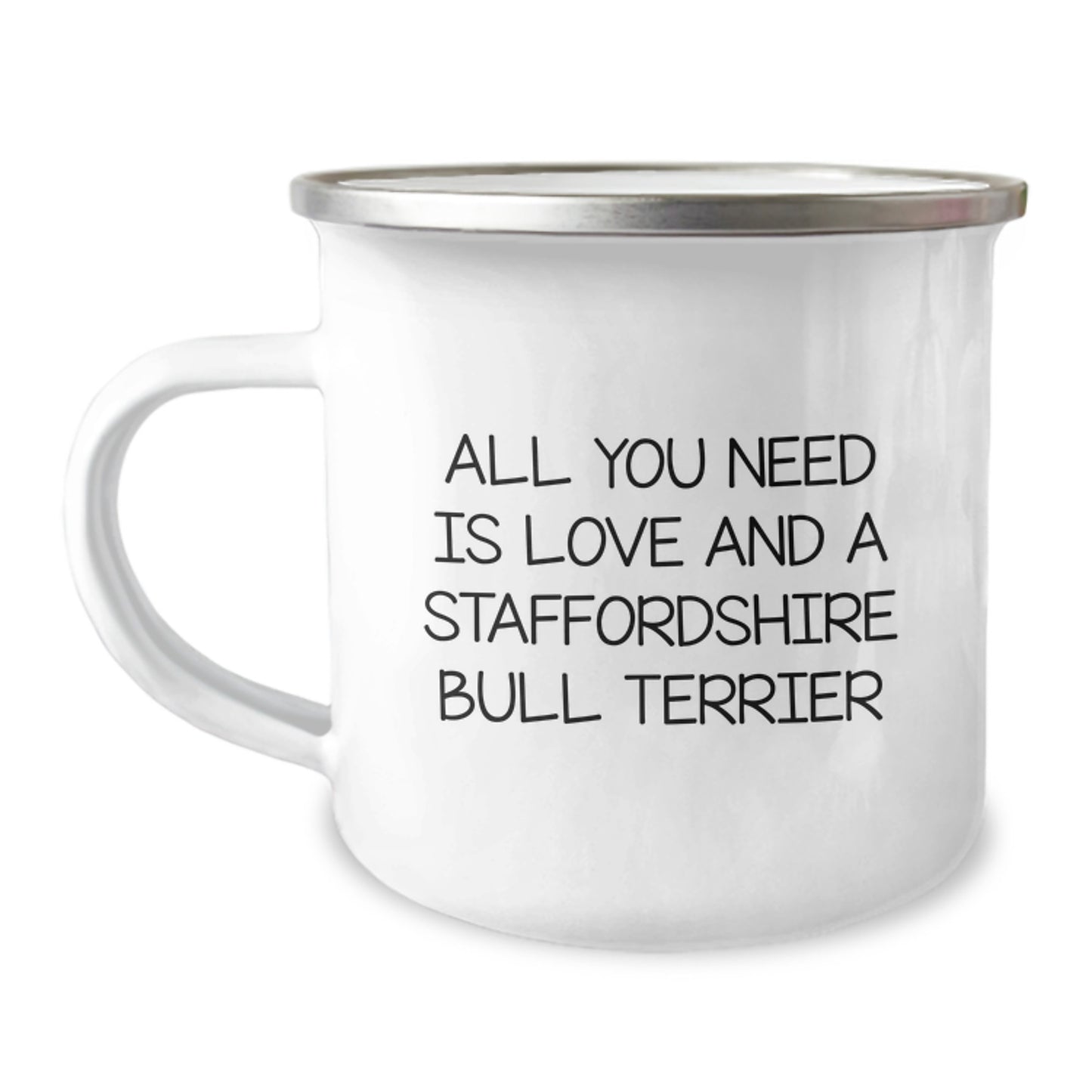 Funny Staffordshire Bull Terrier Dog Lovers Gifts from Friends and Family for Birthday, Camping Mug for Men, Women, and Staff - Image 1