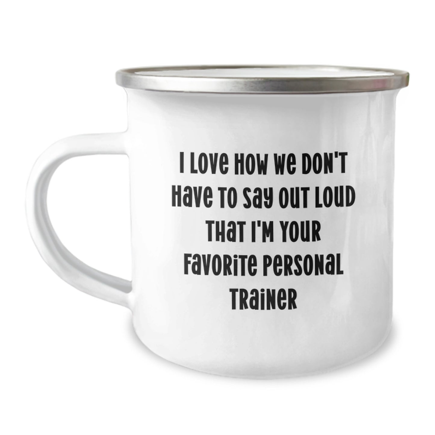 Personal Trainer Gifts Funny Quote Camping Mug, 12 oz Stainless Steel, Gifts from Friends for Favorite Personal Trainer, Unique Graduation Present - Image 1
