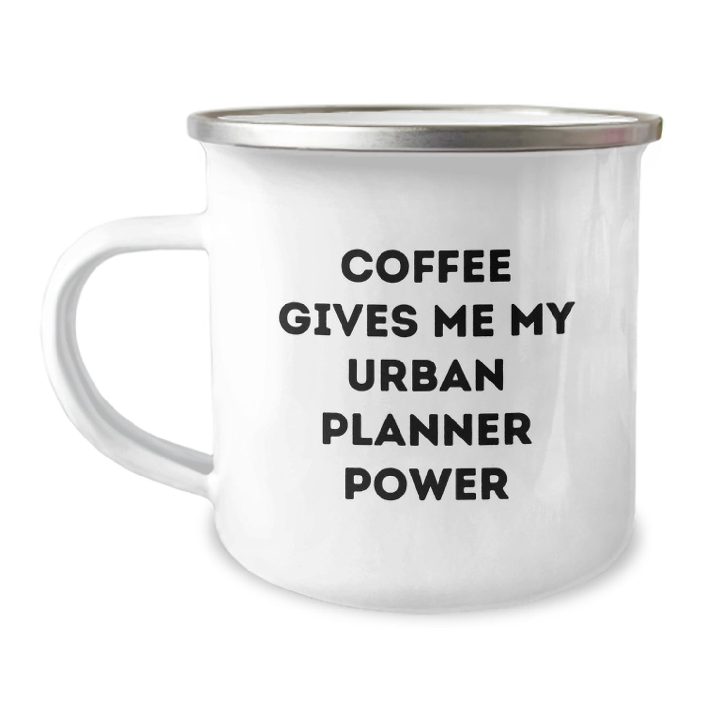 Urban Planner Gifts from Friends, Unique Camping Mug for Graduation, Funny Coffee Quote, 'Coffee Gives Me My Urban Planner Power' - Image 1