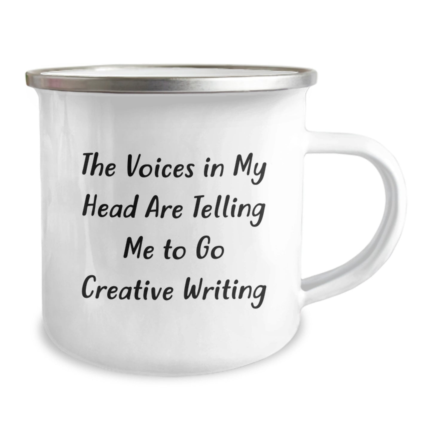 Funny Creative Writing Gifts from Friends, Inspirational Camping Mug for Men, The Voices In My Head Are Telling Me To Go Creative Writing, Christmas Unique Gifts - Image 2