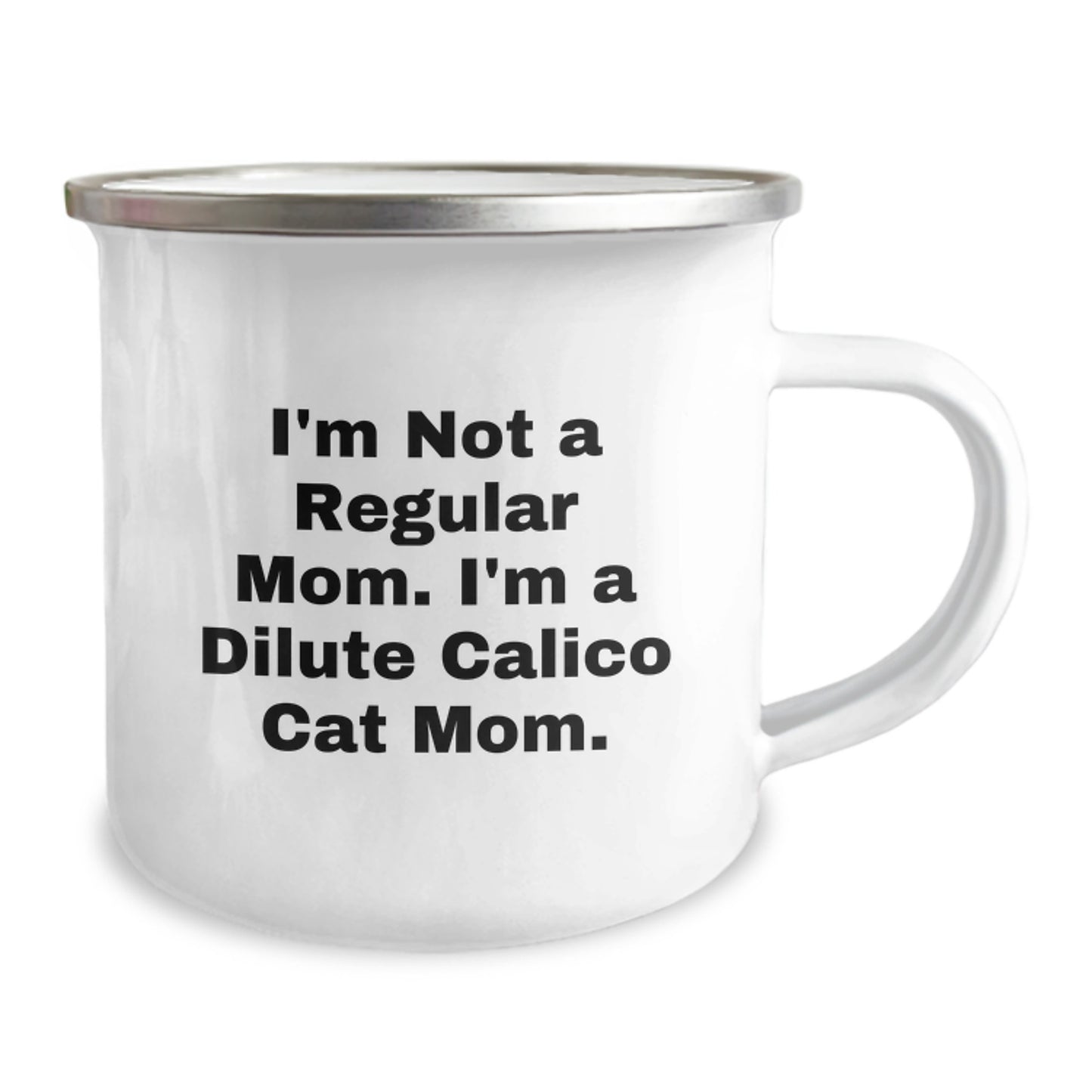 Unique Christmas Unique Gifts from Friends and Family for Dilute Calico Cat Enthusiasts - Funny Dilute Calico Cat Mom Camping Mug - Image 2