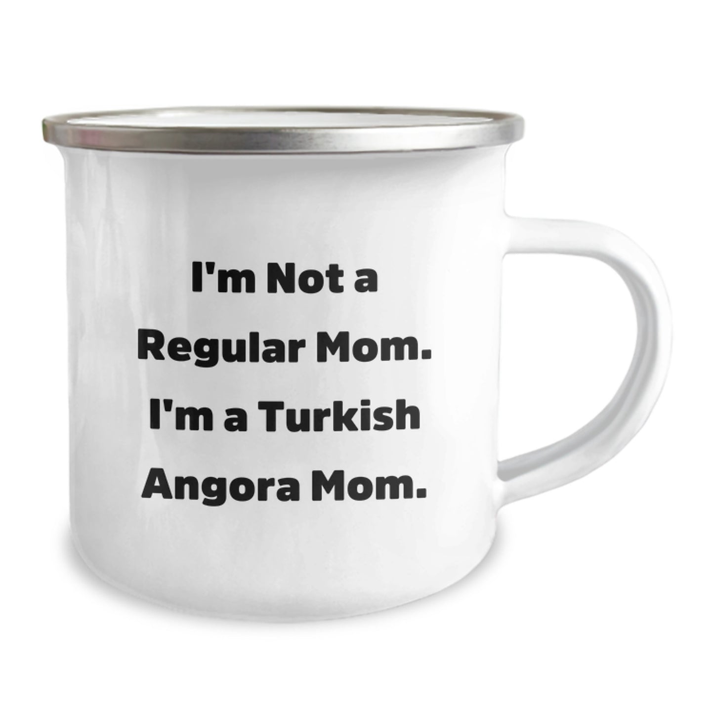 Turkish Angora Cat Mom Funny Camping Mug Gifts from Friends for Birthday, I'm Not A Regular Mom. I'm A Turkish Angora Mom. - Image 2