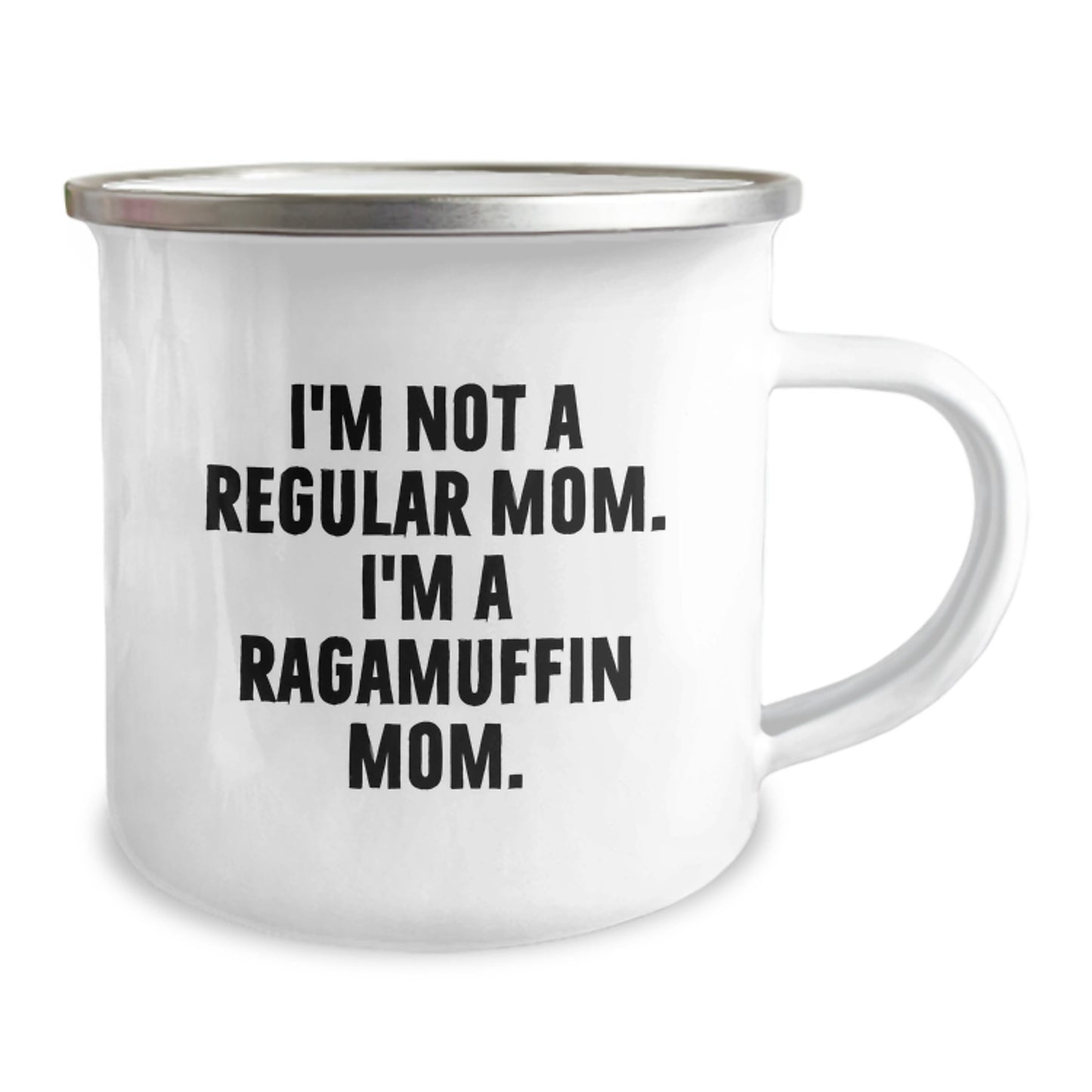 Ragamuffin Cat Mom Camping Mug, Funny Gifts for Her, I'm Not A Regular Mom, Gifts from Mom to Daughter, Graduation Unique Gifts - Image 2