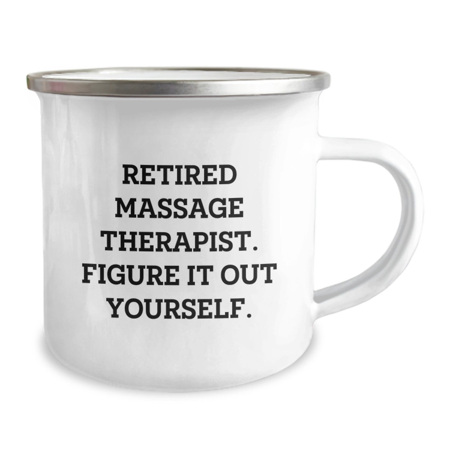 Funny Gifts from Massage Therapist Friends for Men Women Coworkers Family, Camping Mug with Retired Massage Therapist Quote, Christmas Unique Gifts - Image 2