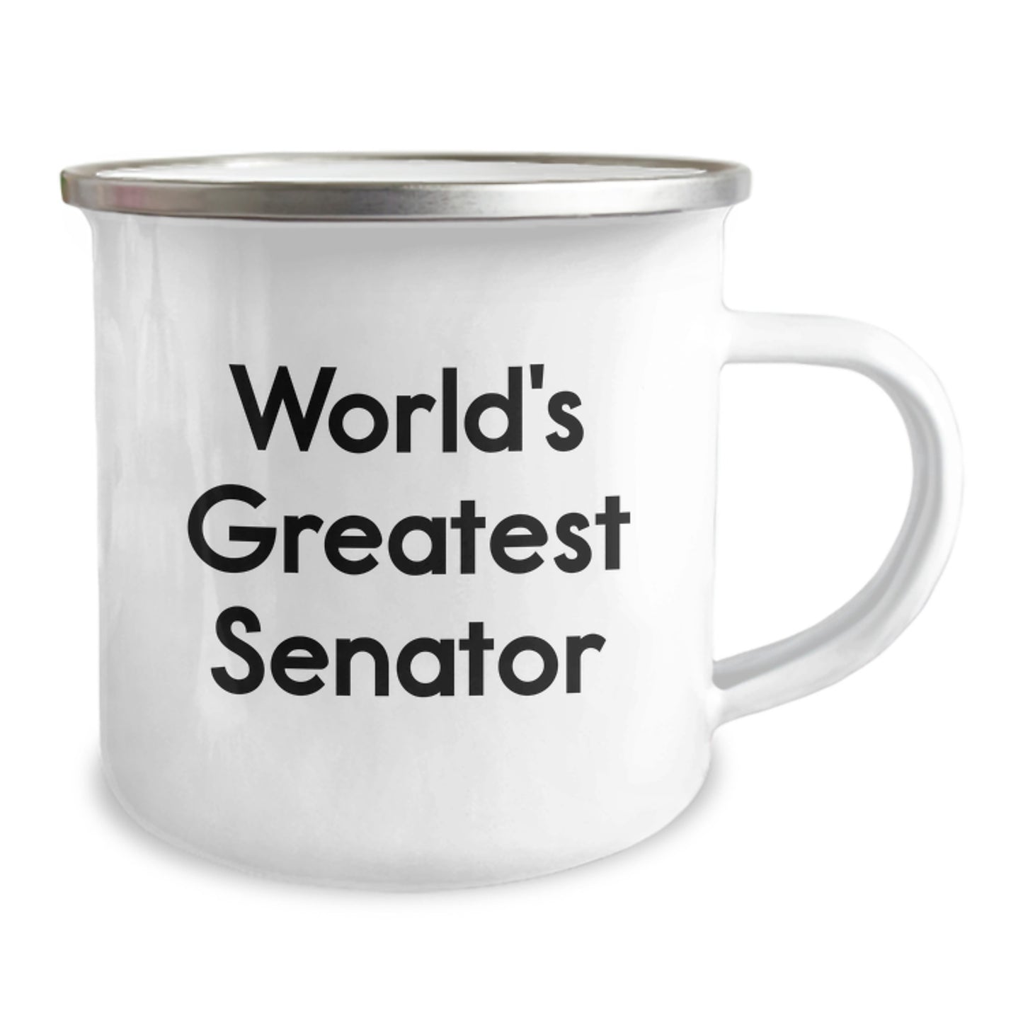 Funny Senator Gifts from Friends for World's Greatest Senator Mom on Mother's Day Unique Camping Mug - Image 2