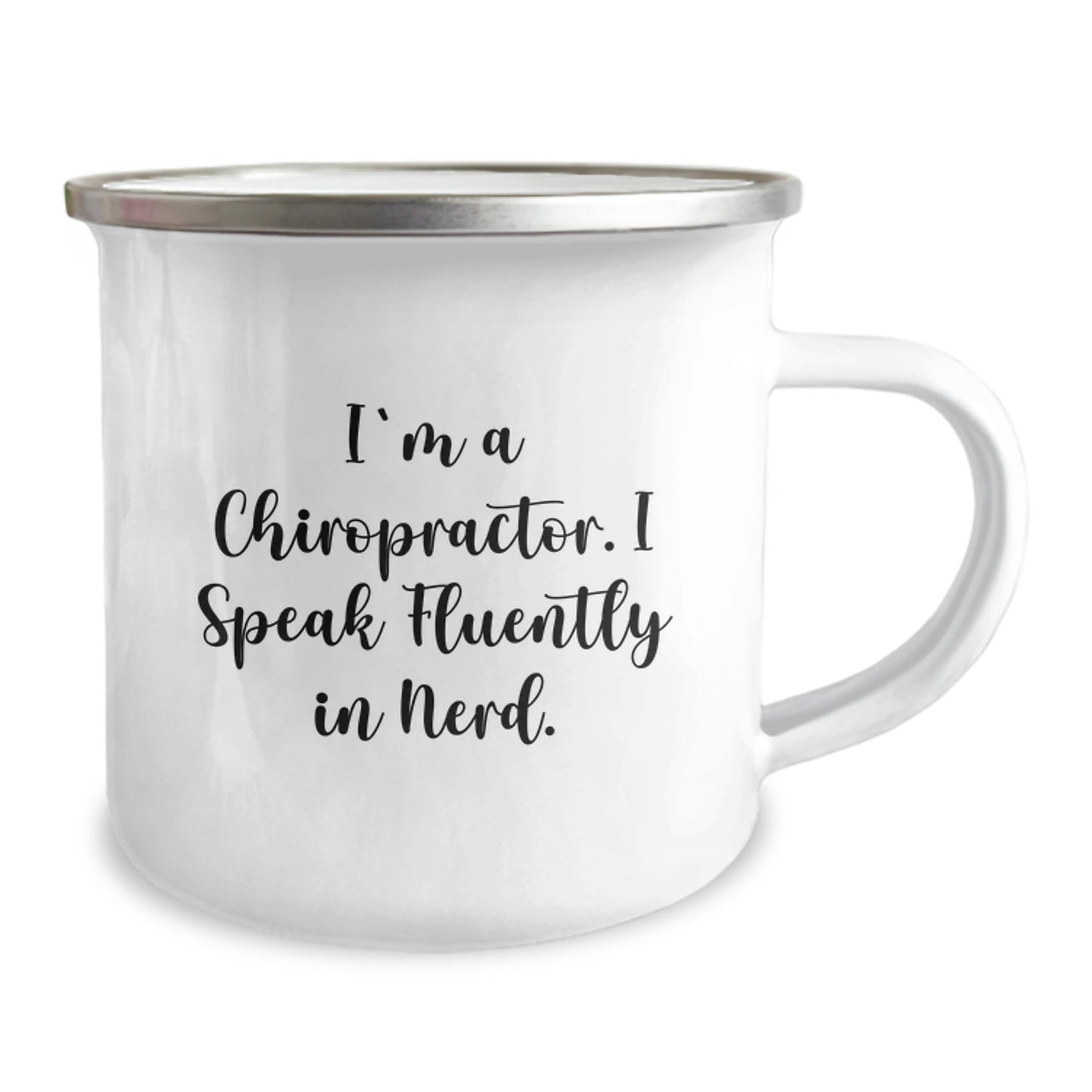 Funny Chiropractor Gifts for Men - Camping Mug, Inspirational Quote Gifts from Family, Friends to Chiropractor Graduates, 12 oz Stainless Steel with Enamel Finish - Image 2