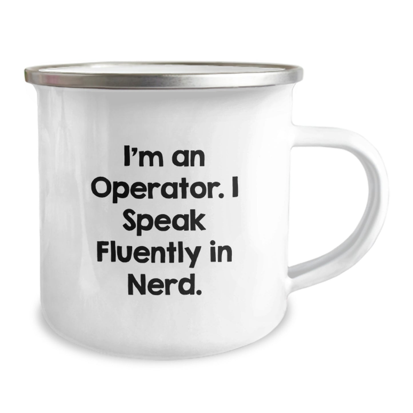 Operator Gifts for Him, Funny Camping Mug, 'I'm An Operator. I Speak Fluently In genius.' Birthday Unique Gifts from Men, Operator Themed Mug for Friends, Coworkers, Family - Image 2