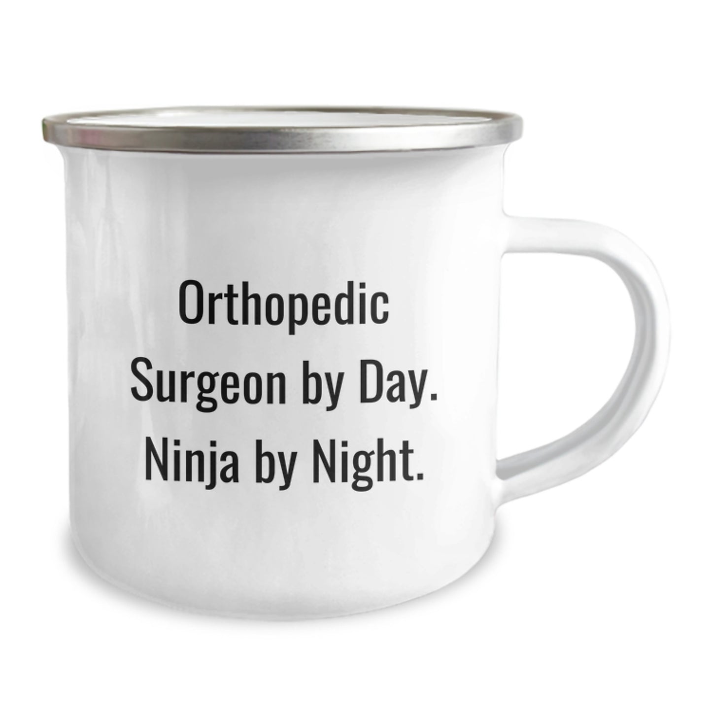 Orthopedic Surgeon Ninja Gifts for Birthday, Camping Mug for Men or Women, Funny Quote 'Orthopedic Surgeon By Day. Ninja By Night.' - Gifts from Family, Gifts for Orthopedic Surgeon - Image 2