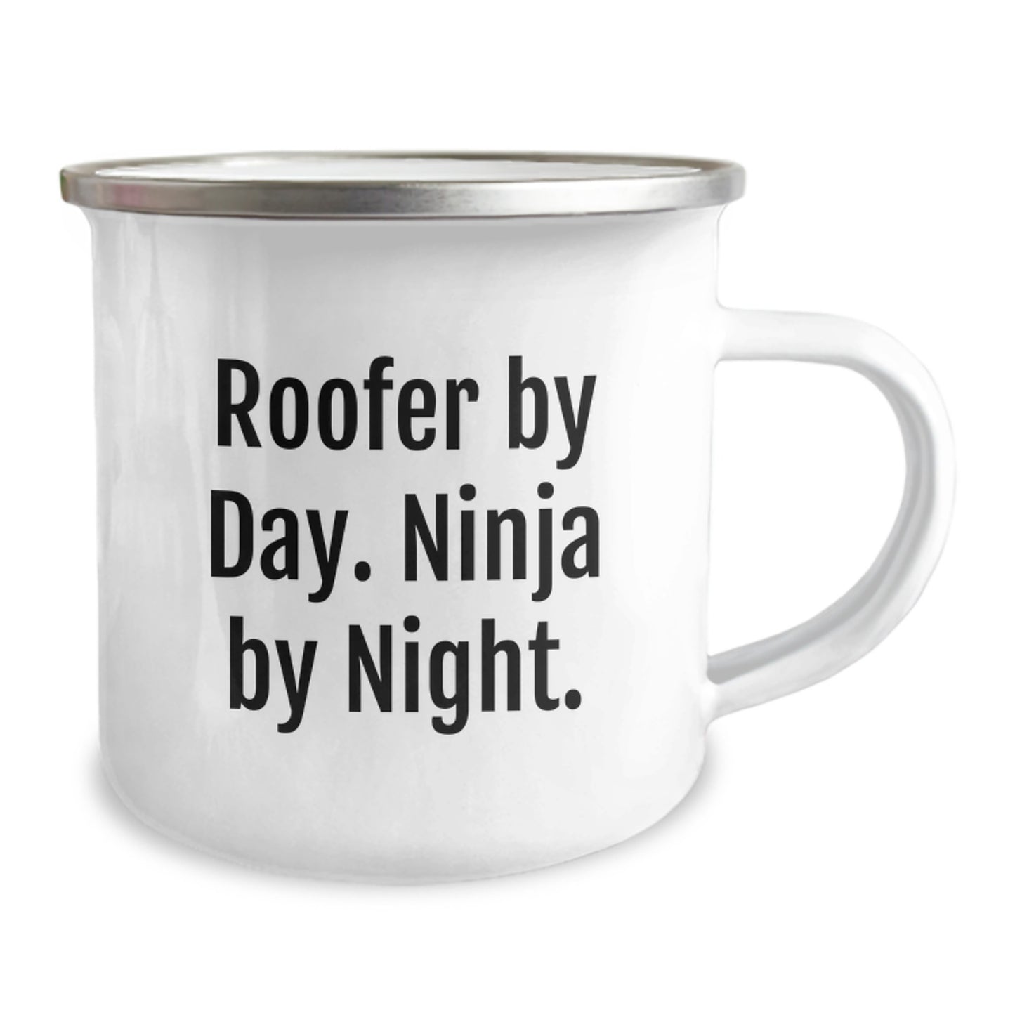 Funny Roofer By Day Ninja By Night Camping Mug Gifts from Friends for Men on Birthday - Image 2