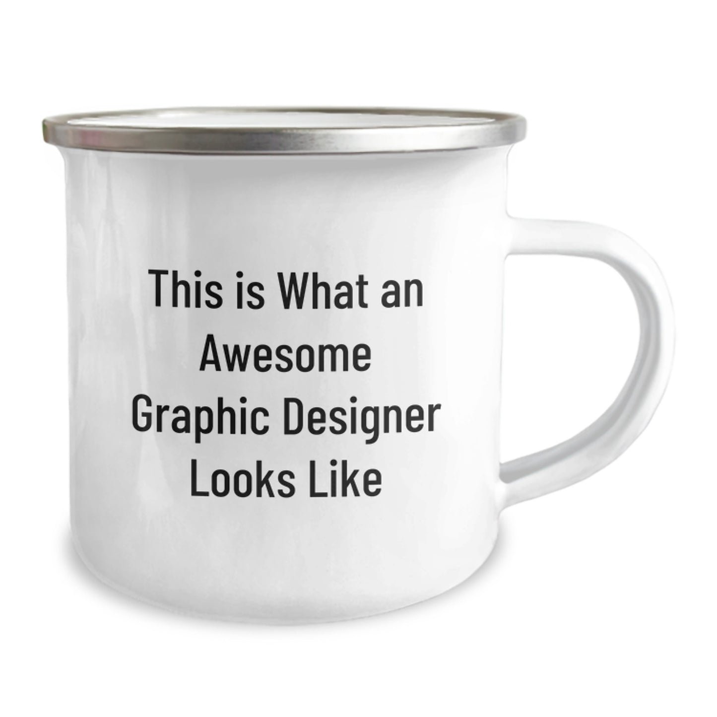 Graphic Designer Gifts from Friends - This Is What An Awesome Graphic Designer Looks Like, Birthday Unique Gifts for Graphic Designer, 12 oz Stainless Steel Camping Mug - Image 2