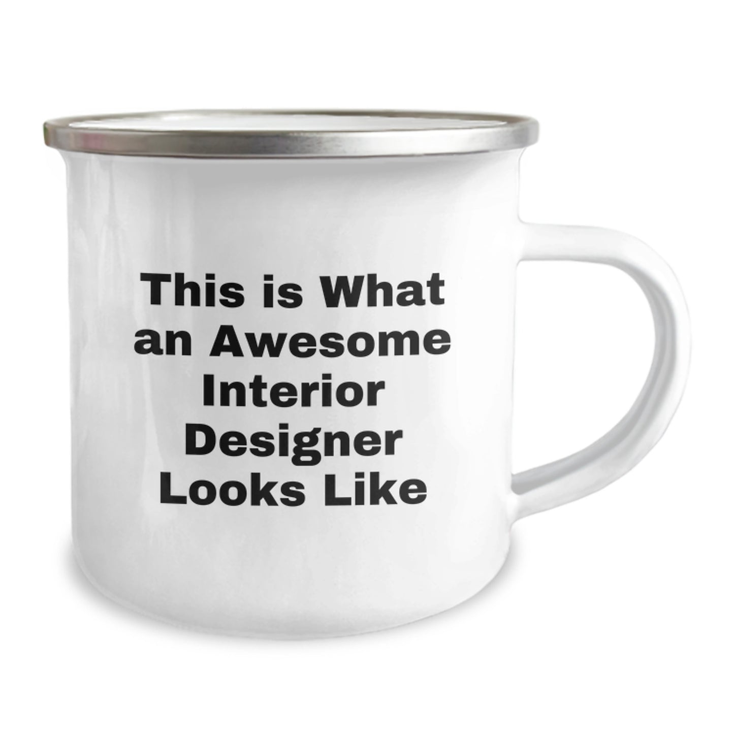 Funny Interior Designer Gifts for Friends - 'This Is What An Awesome Interior Designer Looks Like' Camping Mug - Unique Christmas Memorable Presents - Image 2