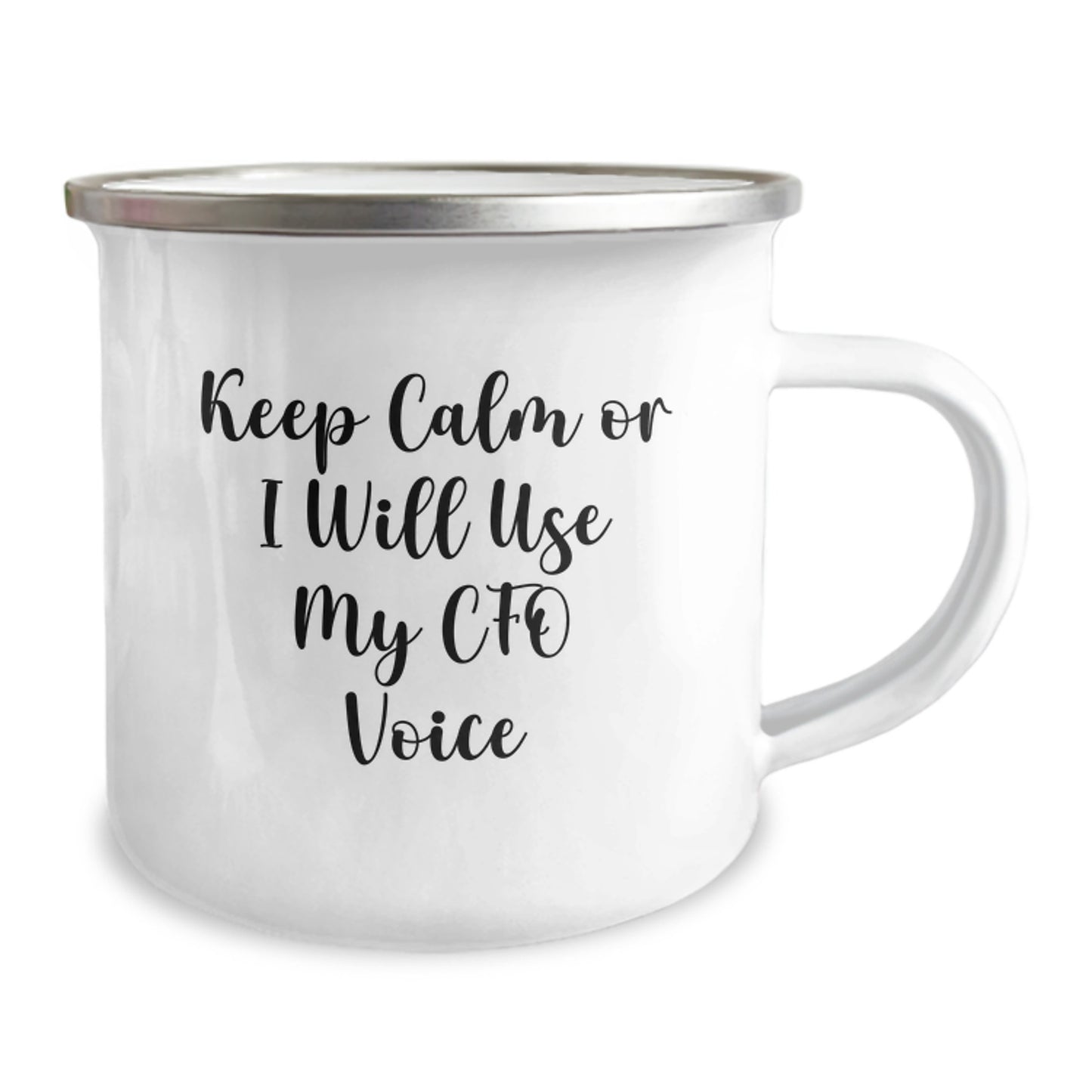 Funny CFO Gifts for Men, Keep Calm or I Will Use My CFO Voice, Camping Mug for CFO Dad on Father's Day - Image 2