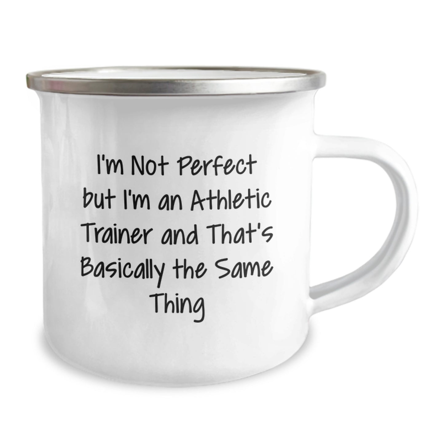Funny Athletic Trainer Mug Gifts for Birthday from Friends - 'I'm Not Perfect But I'm An Athletic Trainer' - Image 2