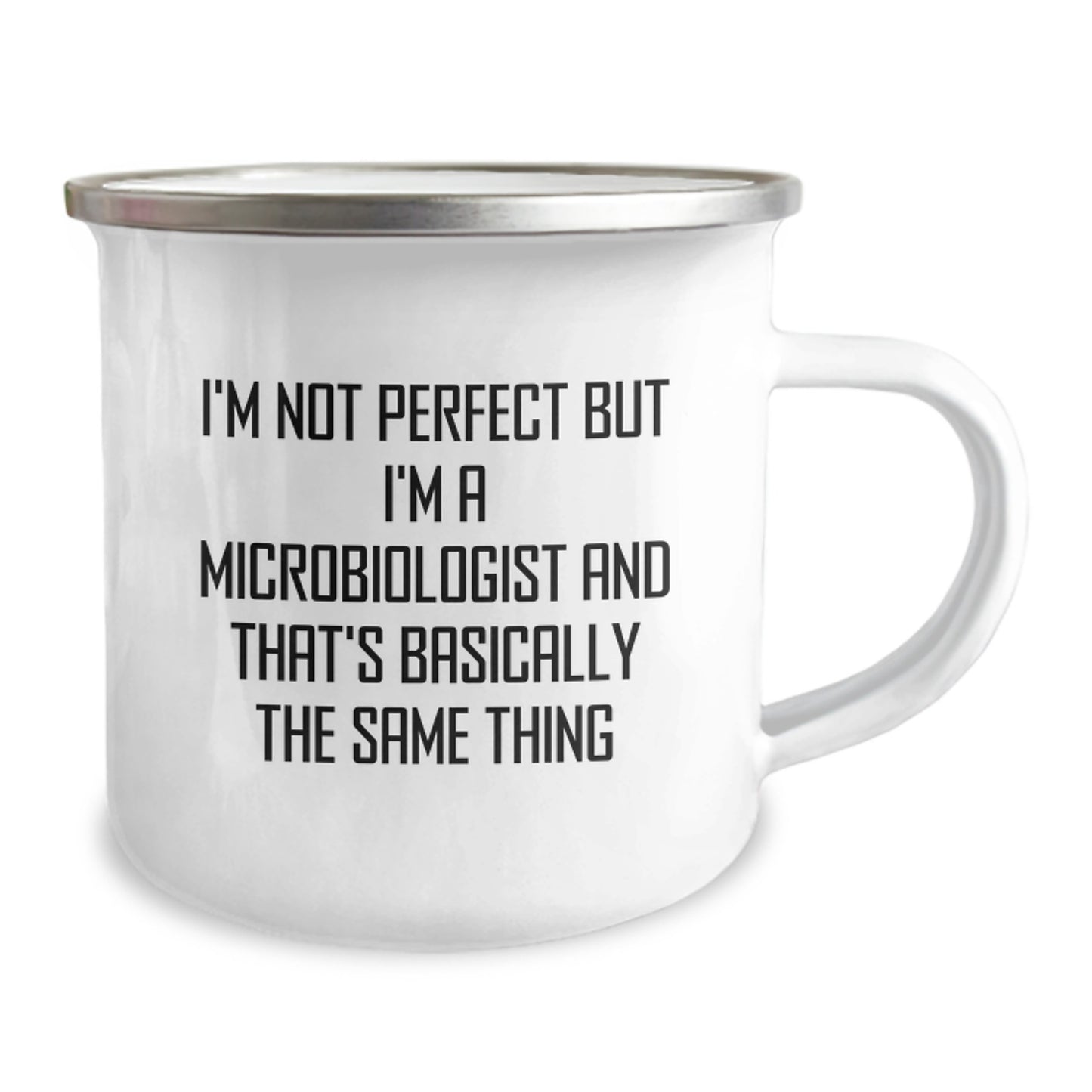 Funny Microbiologist Gifts for Men - Camping Mug - I'm Not Perfect But I'm A Microbiologist And That's Basically The Same Thing, Perfect Holiday Gift for Christmas Unique Gifts from Friends to Family - Image 2