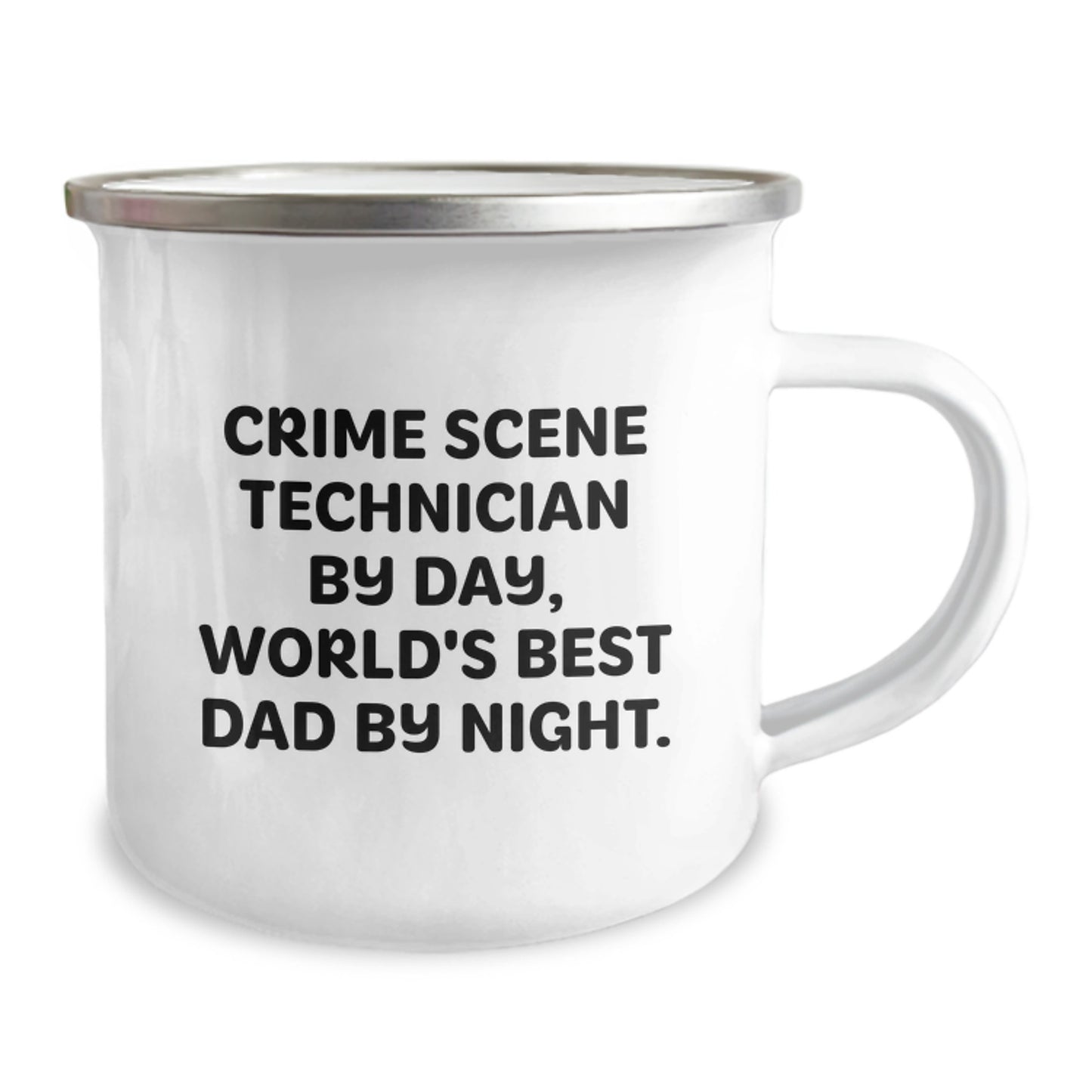 Crime Scene Technician Gifts | Funny Mug for Birthday - 'By Day, World's Best Dad By Night.' - Camping Mug for Men - Image 2