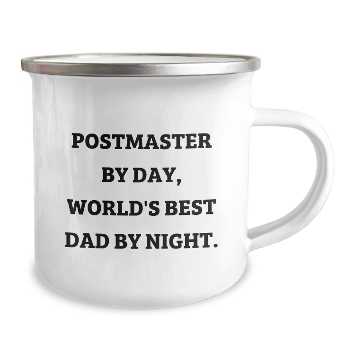 Postmaster Gifts from Friends, Funny Camping Mug for Graduation Unique Gifts - 'Postmaster By Day, World's Best Dad By Night.' - Image 2