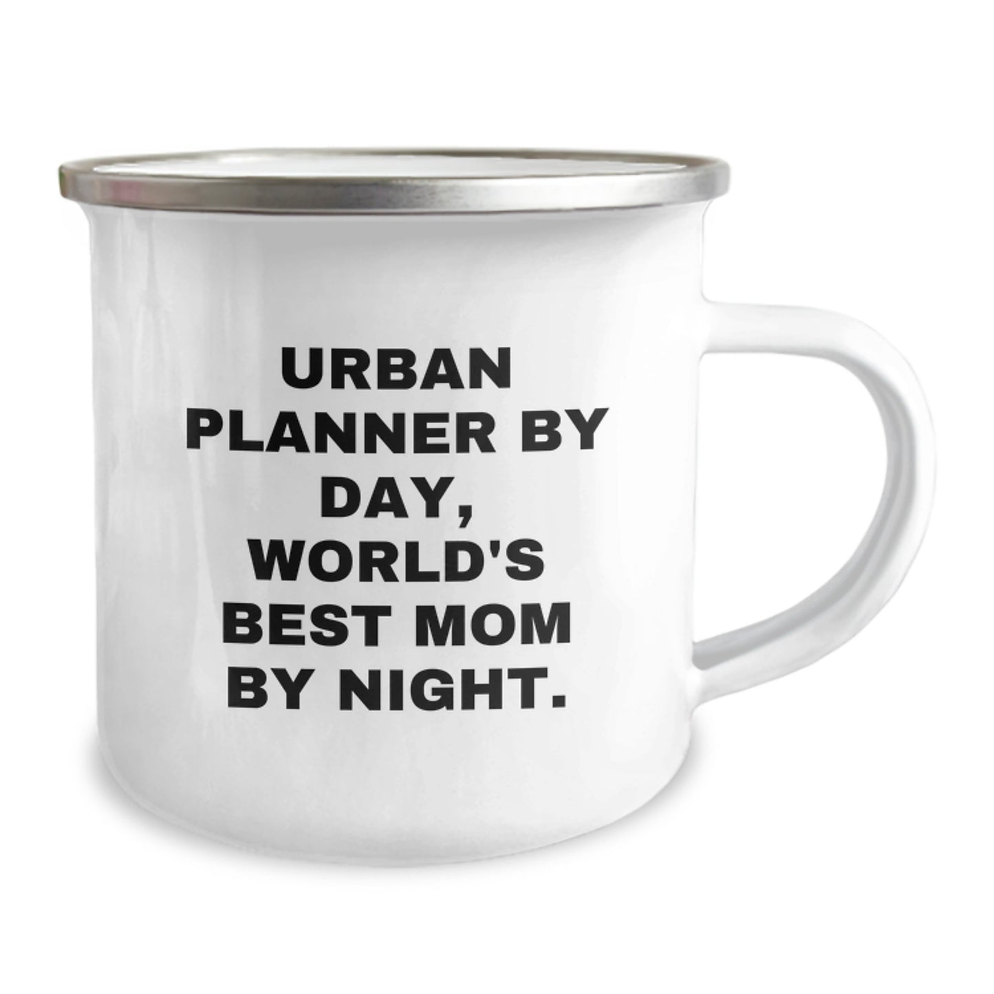 Urban Planner Gifts, Funny Quote, Camping Mug for Birthday - Gifts from Mom, Perfect for Urban Planner By Day, World's Best Mom By Night. - Image 2