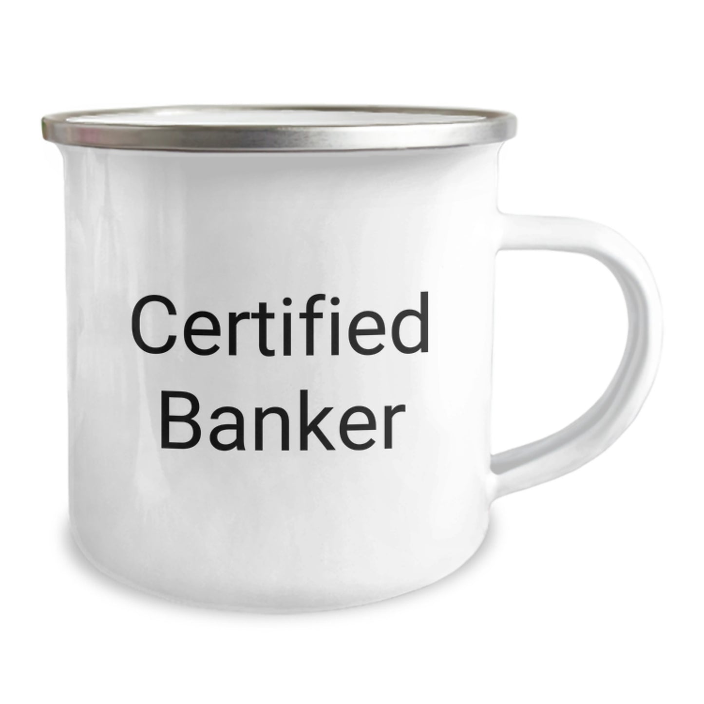 Funny Banker Quotes Gifts for Banker Friends from Coworkers, Camping Mug for Men, Enamel Finish, 12 oz Capacity, Ideal Gift for Christmas Unique Gifts - Image 2