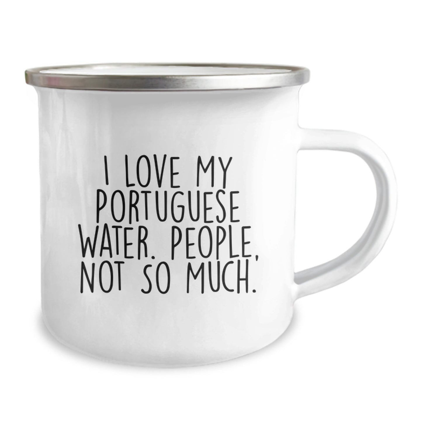 Portuguese Water Dog Lover's Funny Camping Mug, Gifts from Men to Friends, Unique Birthday Unique Gifts for Portuguese Water Dog Enthusiasts - Image 2