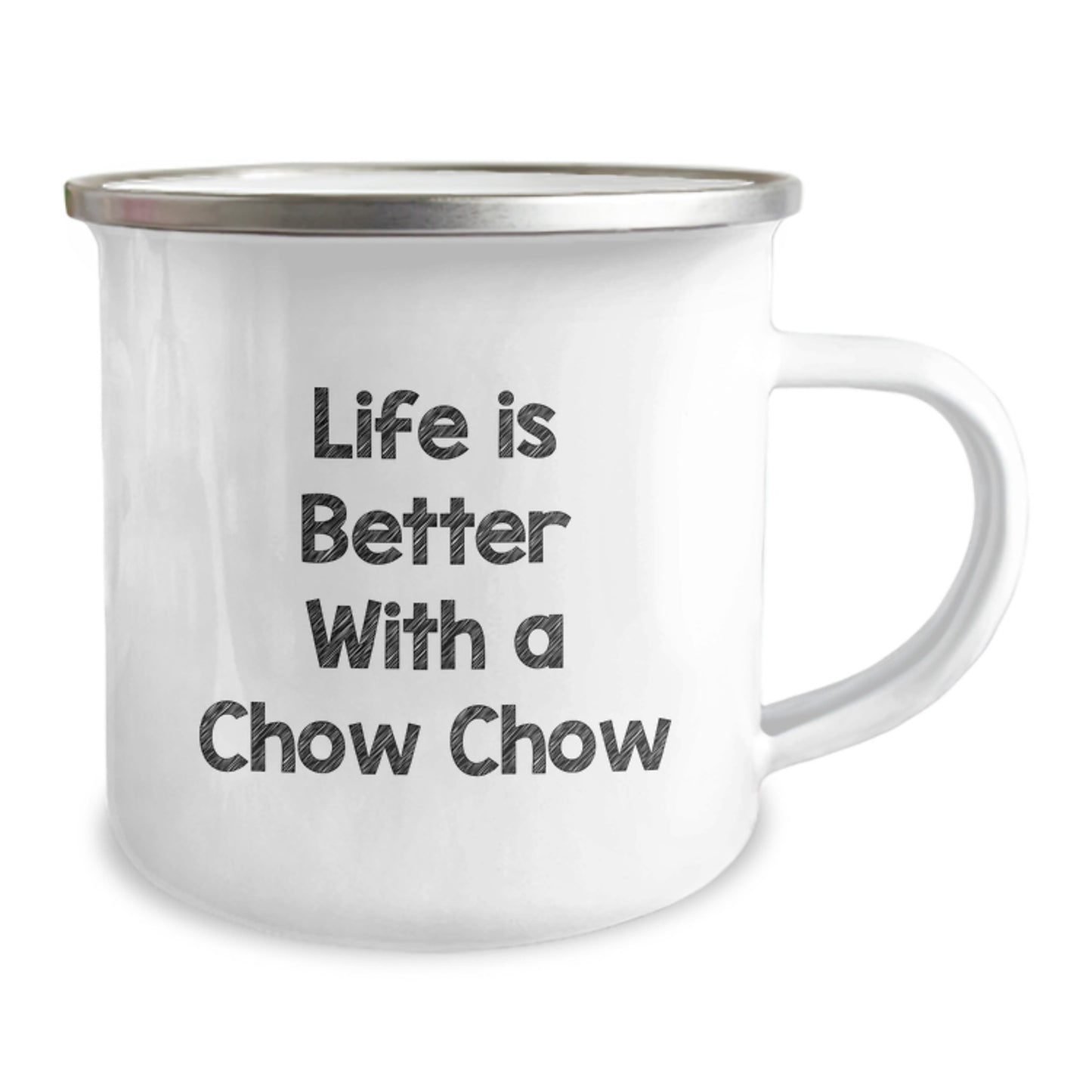 Funny Chow Chow Dog Gifts from Friends for Graduation Unique Gifts, Camping Mug with Quote Life Is Better With A Chow Chow - Image 2