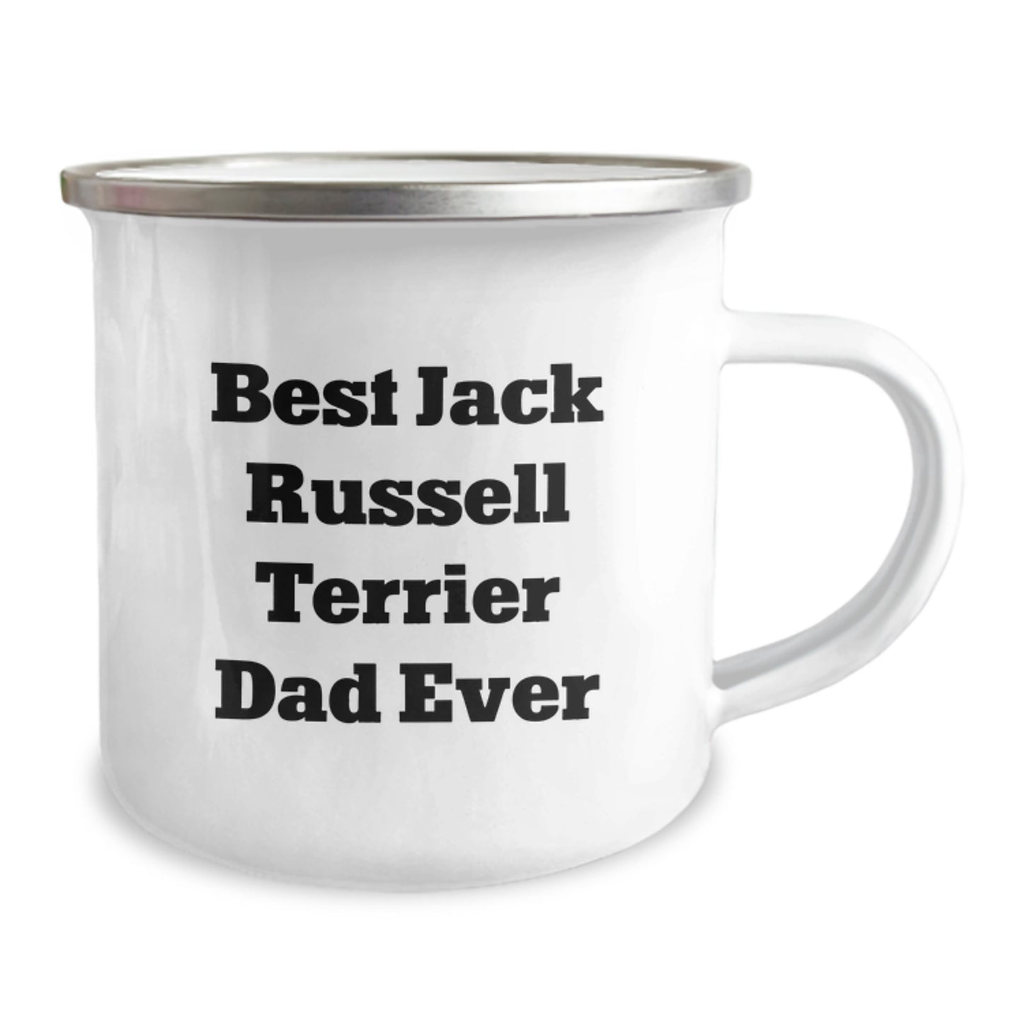 Funny Jack Russell Terrier Dad Gifts for Him, Jack Russell Terrier Dog Enthusiasts, Graduation Unique Gifts from Friends, Best Camping Mug for Outdoor Adventures, 'Best Jack Russell Terrier Dad Ever' - Image 2