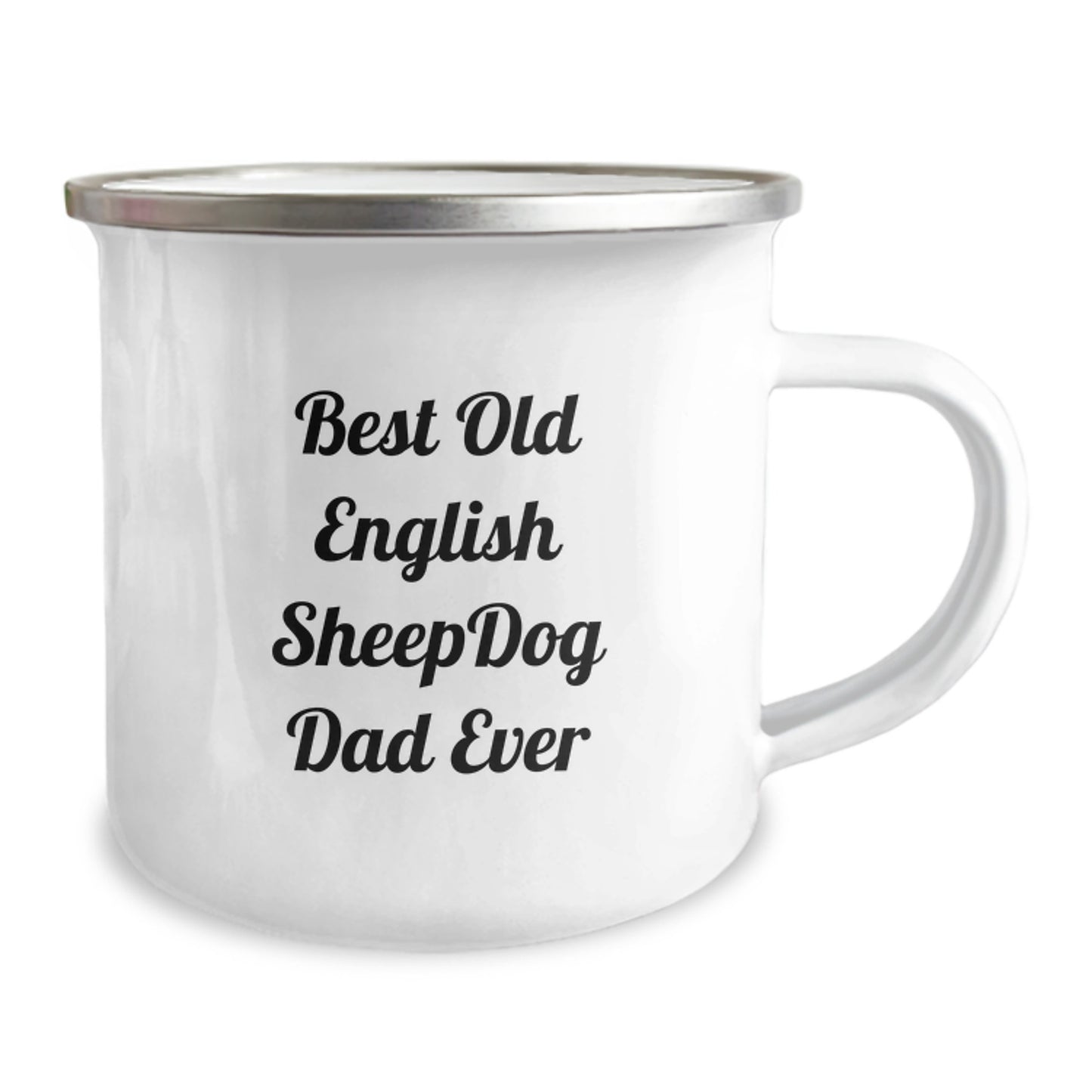 Old English Sheepdog Dad Funny Camping Mug Gifts from Friends for Birthday - Image 2