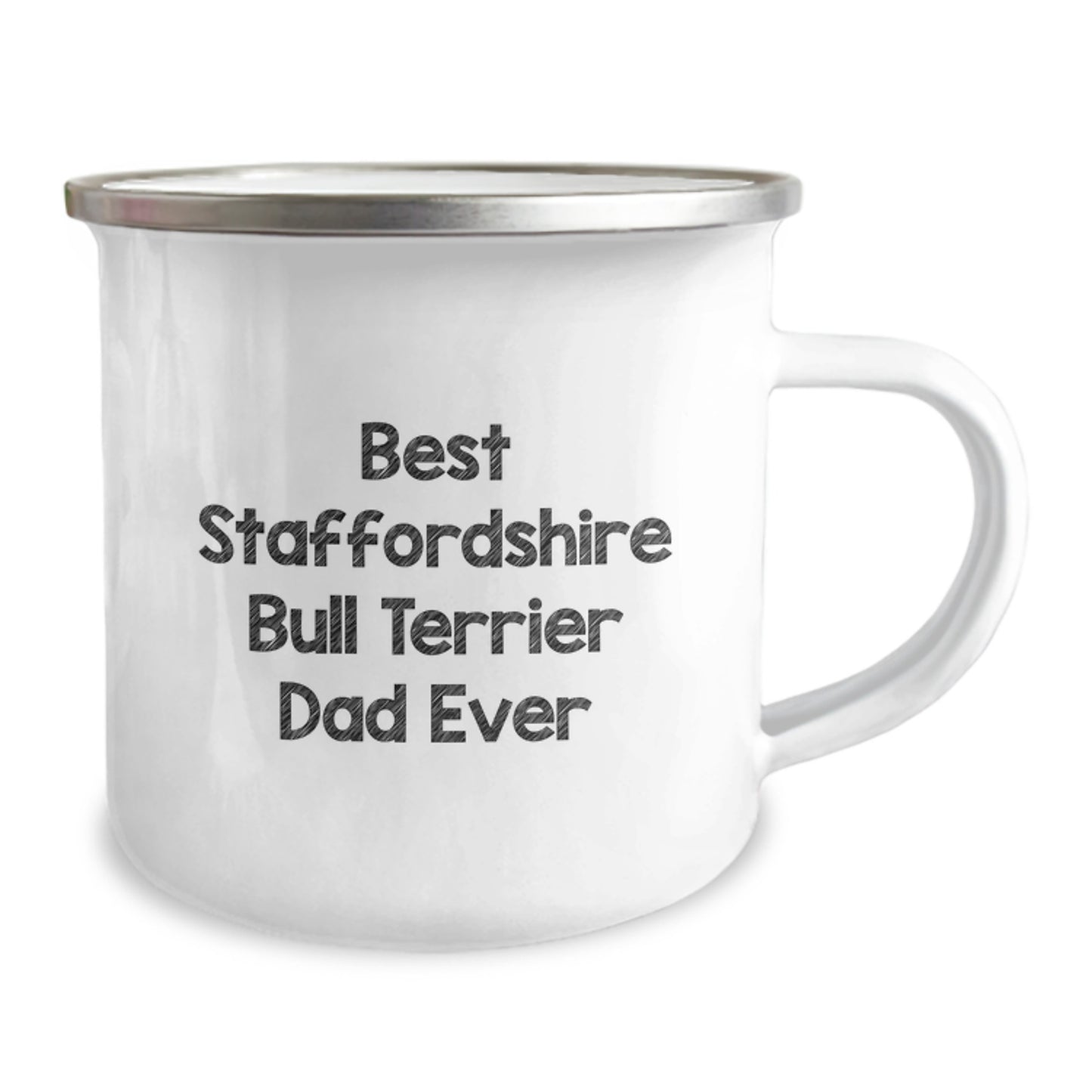 Staffordshire Bull Terrier Dad Ever Funny Camping Mug Gifts from Men to Best Staffordshire Bull Terrier Dad for Graduation - Image 2