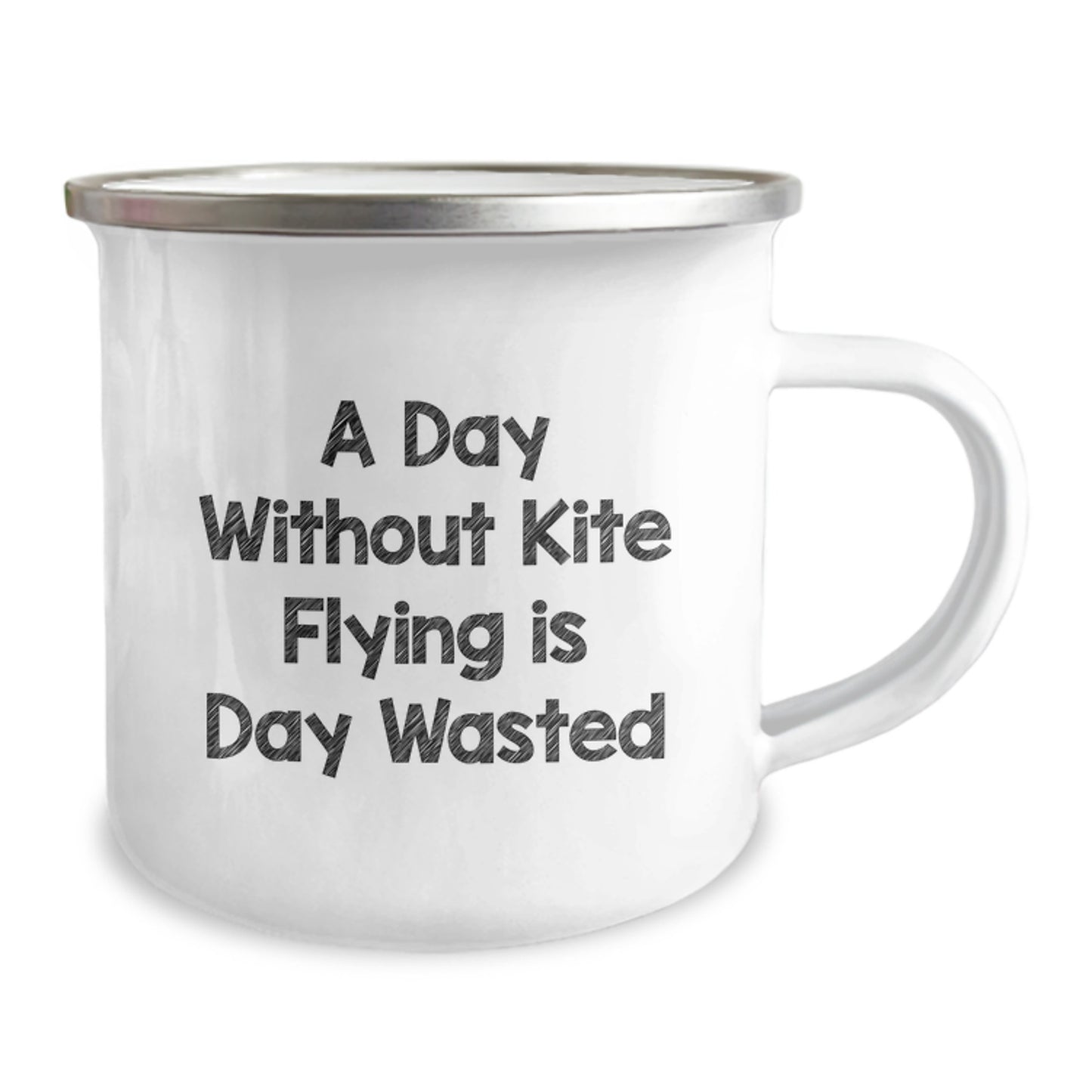 Kite Flying Gifts for Birthday, 'A Day Without Kite Flying Is Day Wasted', Camping Mug for Friends, Unique Gifts from Men, Fun Kite Flying - Image 2