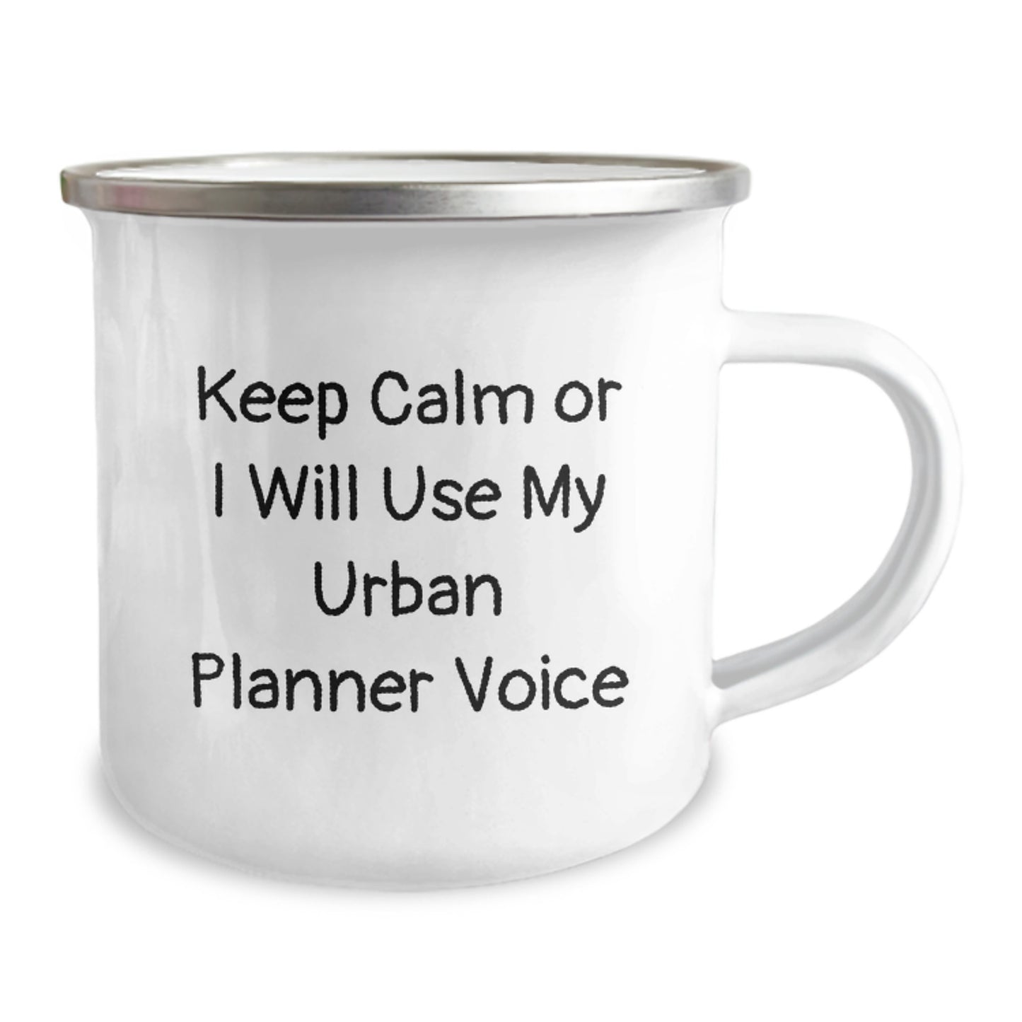 Urban Planner Gifts from Friends, Funny Camping Mug for Birthday Unique Gifts, Keep Calm Or I Will Use My Urban Planner Voice - Image 2