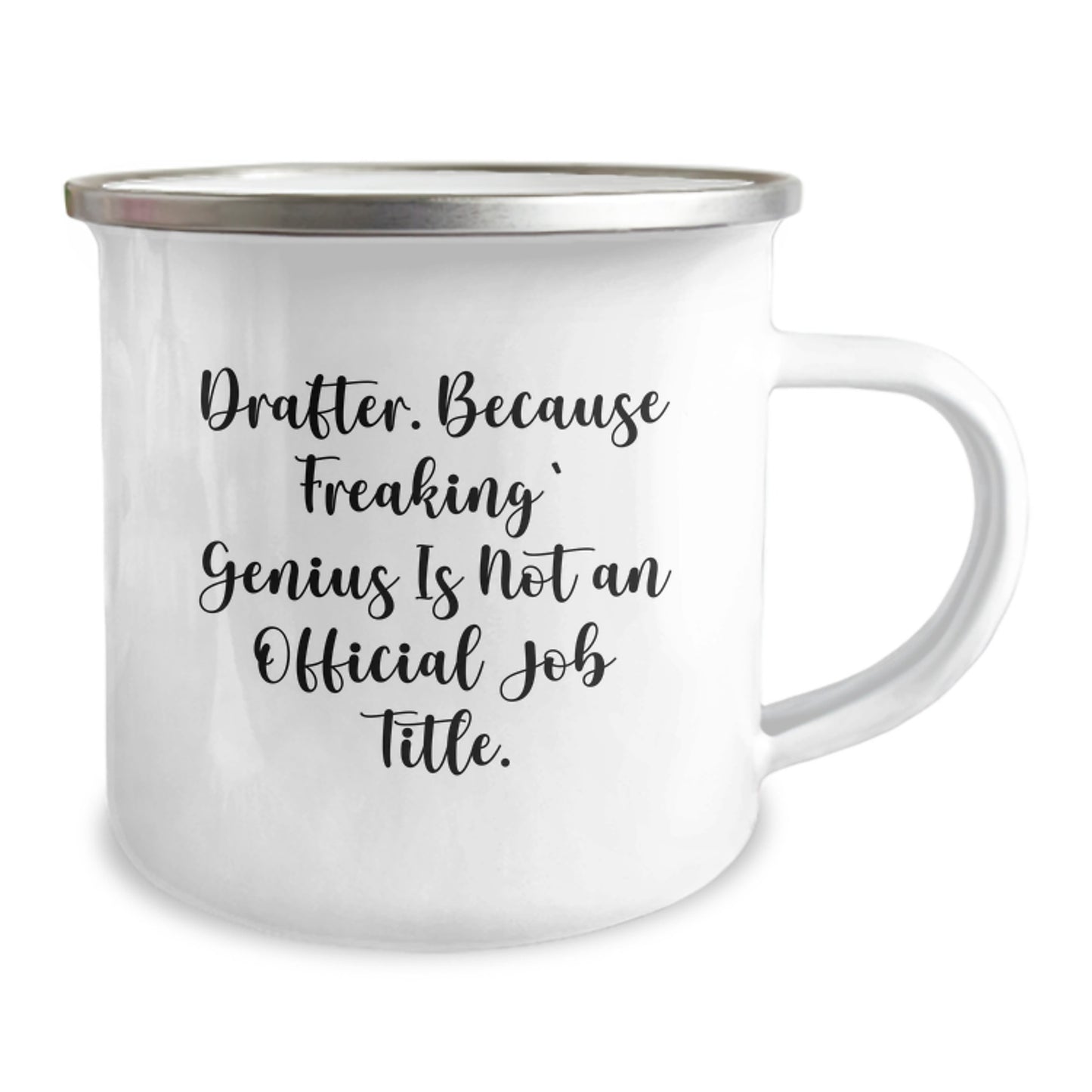 Funny Drafter Gifts for Mother's Day Unique Camping Mugs, Gifts from Men to Daughters Who Love Drafting, Because Freaking' genius Is Not An Official Job Title - Image 2