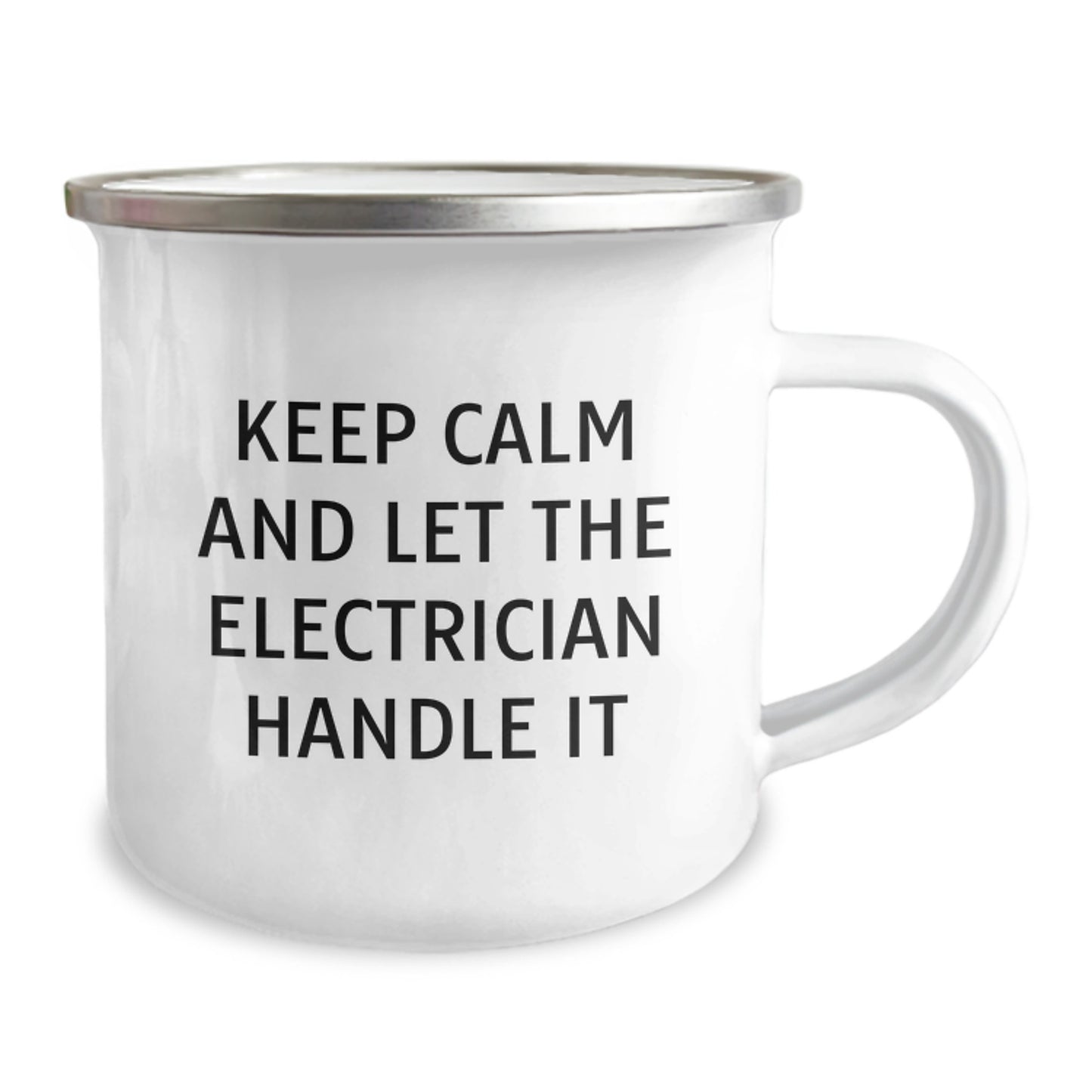 Christmas Unique Gifts for Electrician Friends - Funny Electrician Camping Mug - 'Keep Calm And Let The Electrician Handle It' Mugs for Men, Women, Coworkers, Family - Image 2