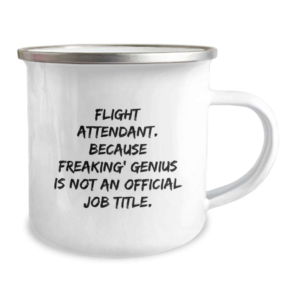 Funny Flight Attendant Gifts, Unique Camping Mugs for the Women, Men, Family, Coworkers on Mother's Day - Because Freaking' genius Is Not An Official Job Title. - Image 2